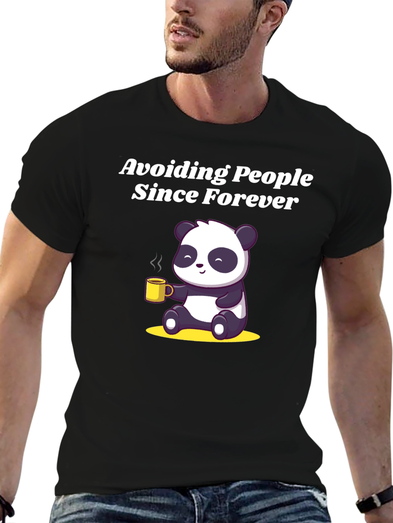 Avoiding People Since Forever Panda T-Shirt