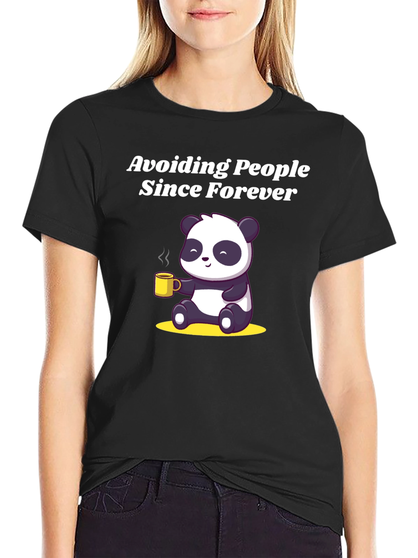Avoiding People Since Forever Panda T-Shirt
