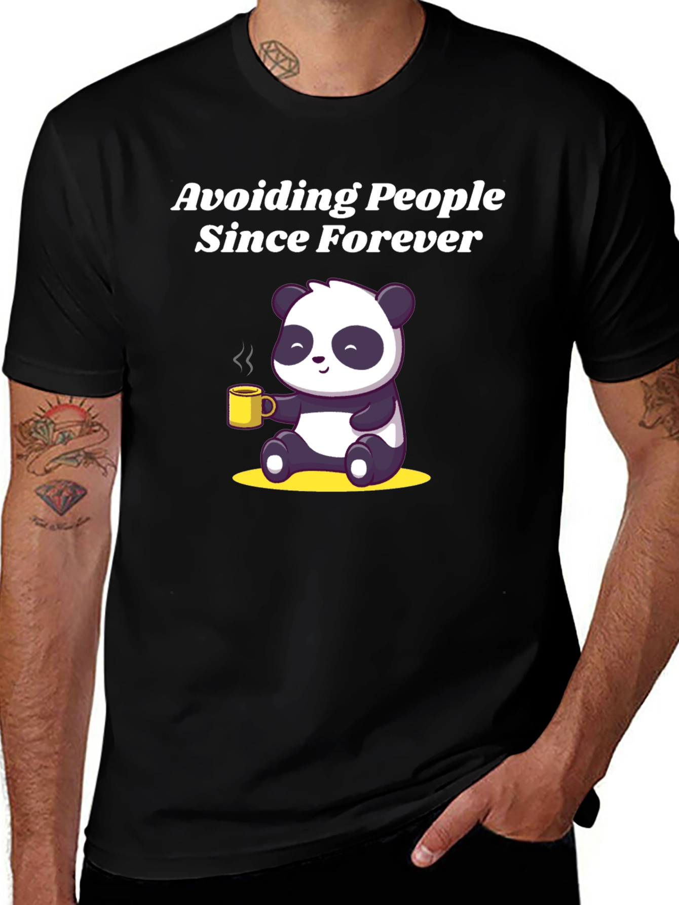Avoiding People Since Forever Panda T-Shirt