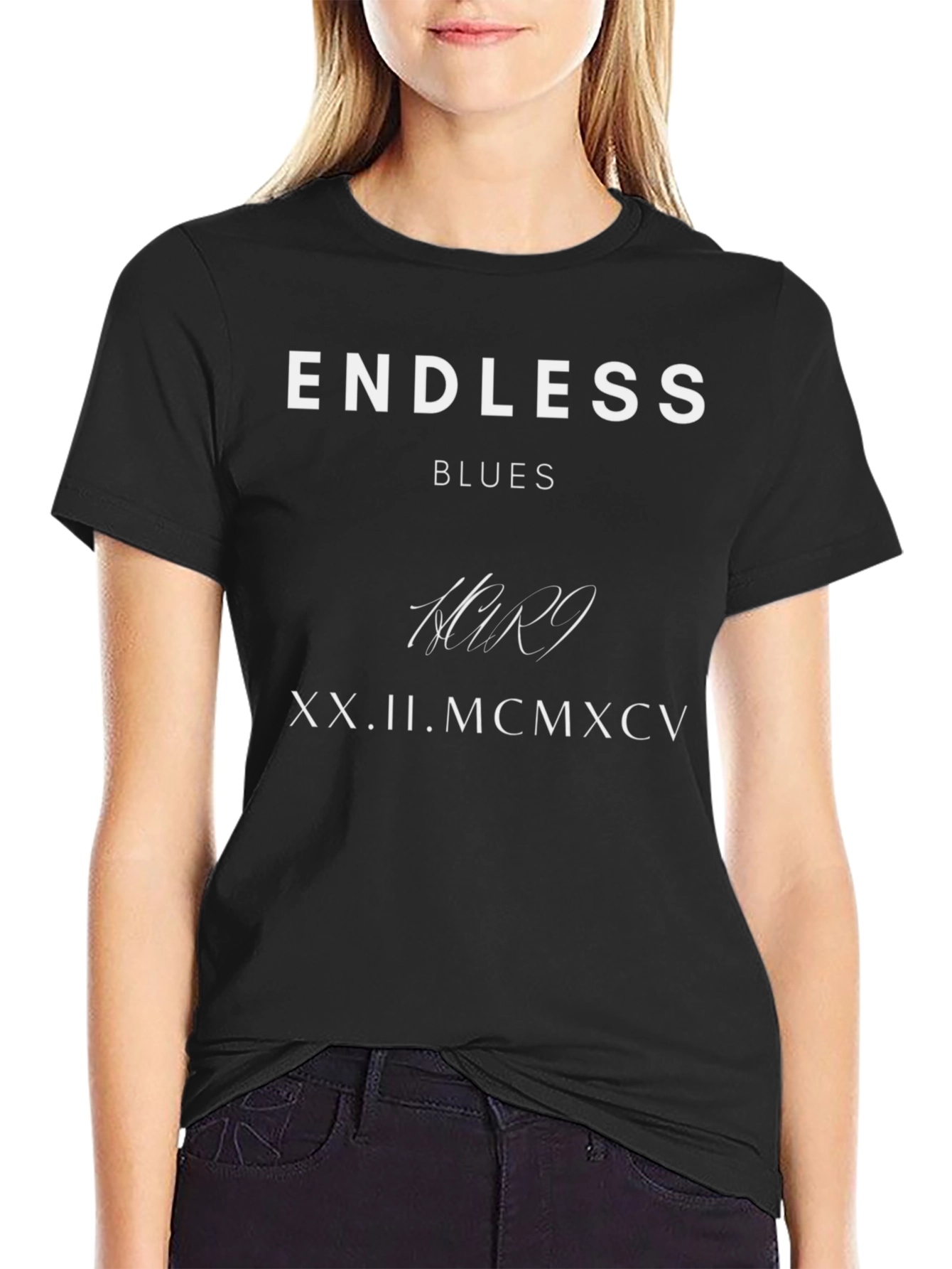 Endless Blues Graphic Tee - Unisex Black T-Shirt