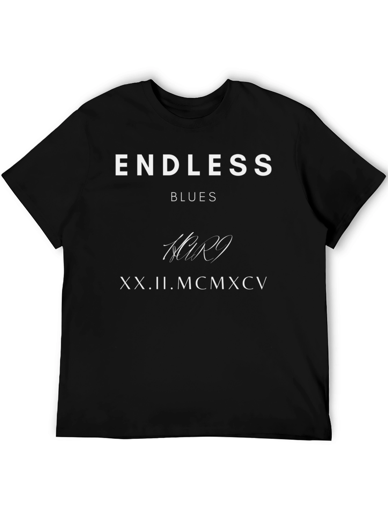 Endless Blues Graphic Tee - Unisex Black T-Shirt
