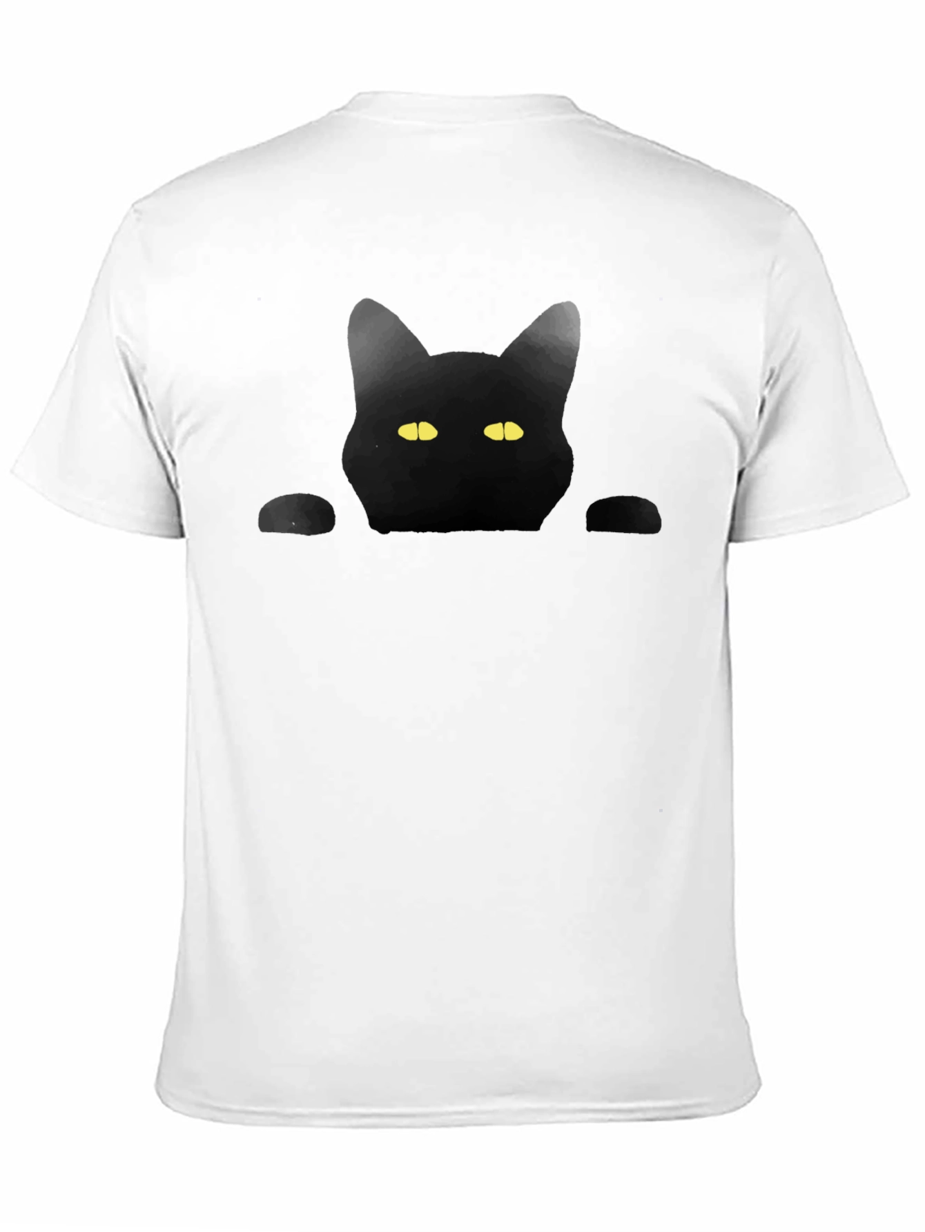 Black Cat Peek T-Shirt - Soft Cotton Tee