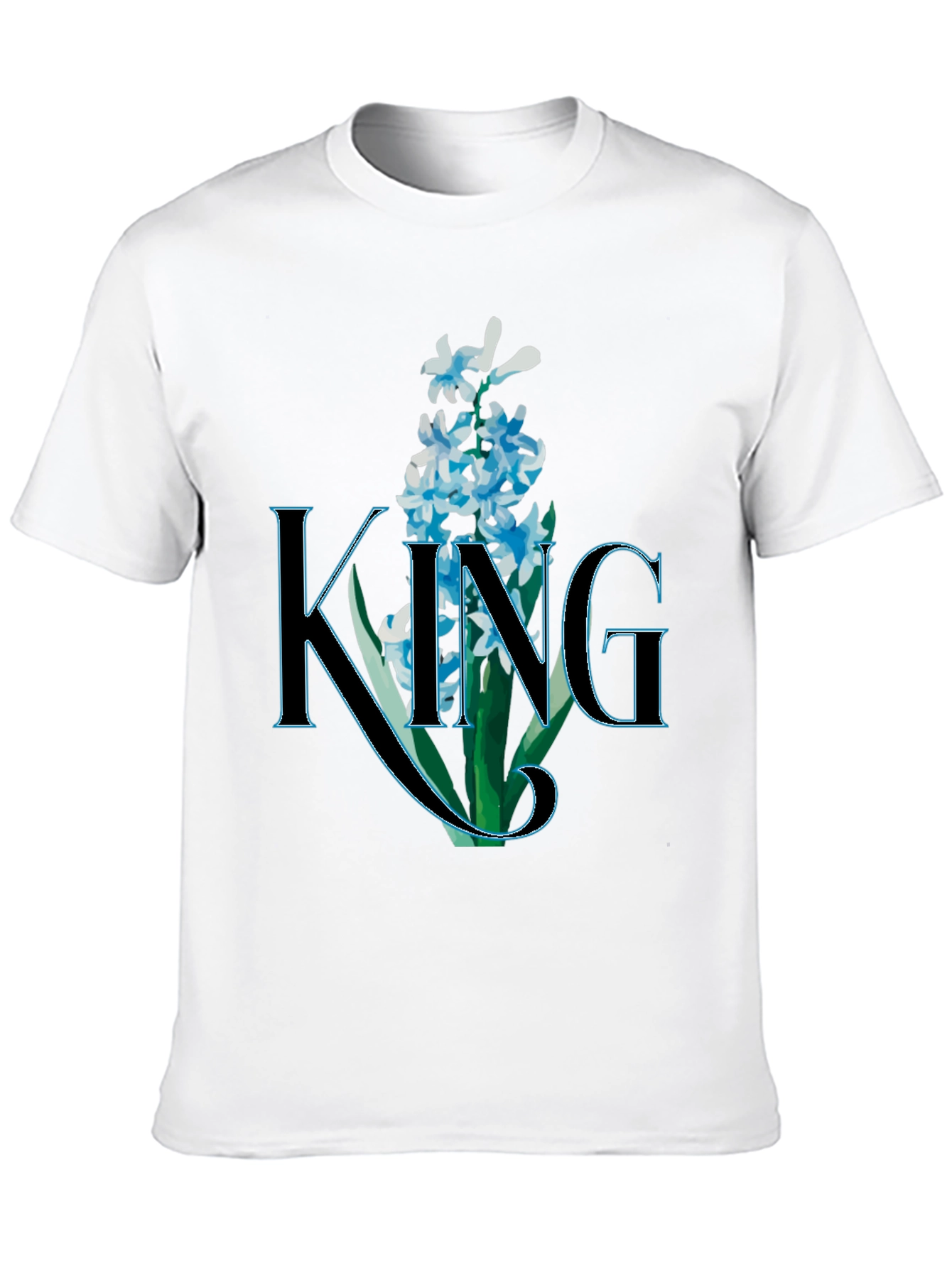 King Floral T-Shirt - Mens Black Graphic Tee