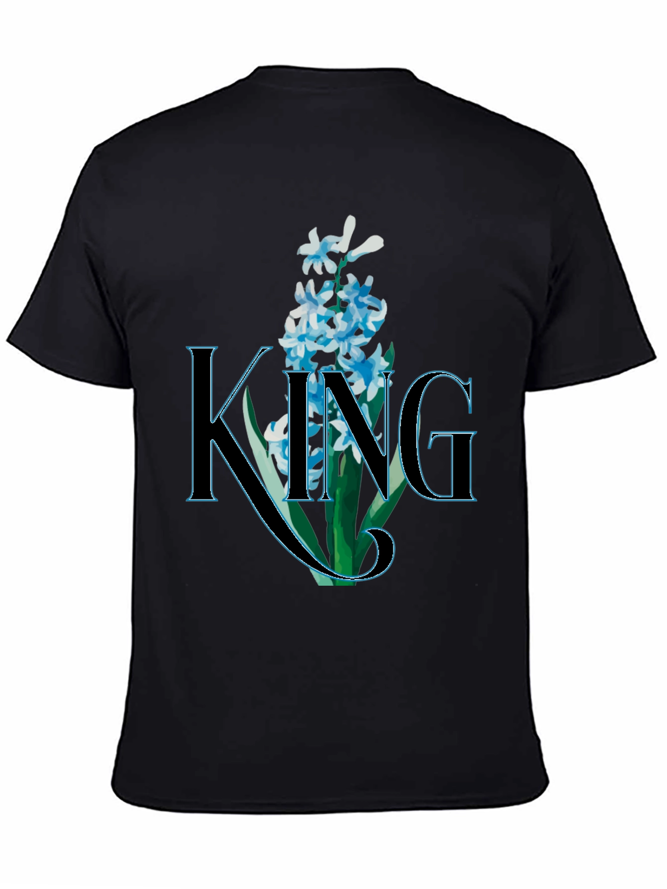 King Floral T-Shirt - Mens Black Graphic Tee