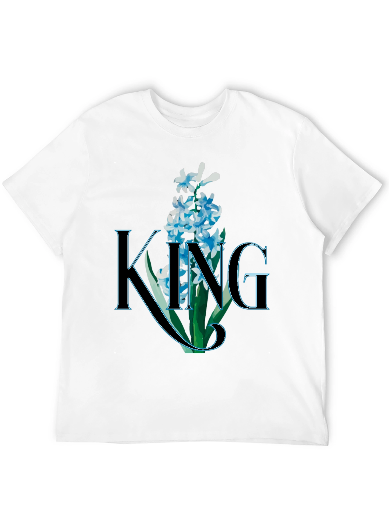 King Floral T-Shirt - Mens Black Graphic Tee