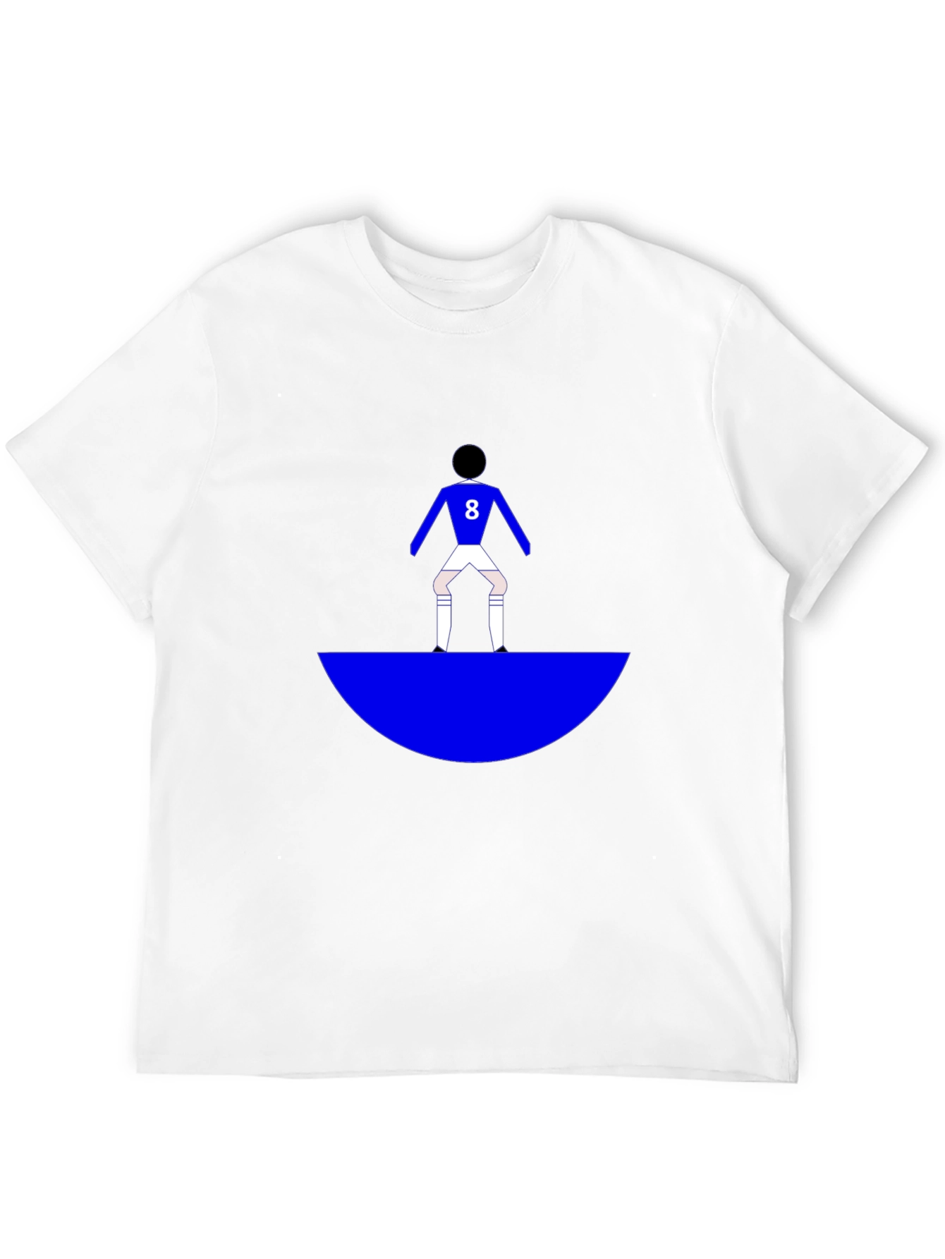Soccer Player Graphic Tee - Black Cotton Blend T-Shirt