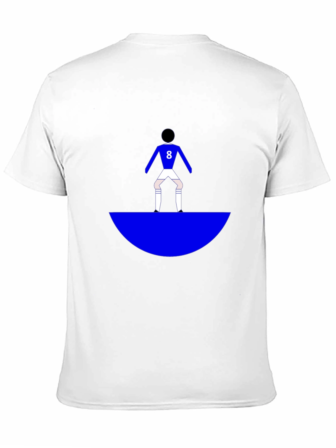 Soccer Player Graphic Tee - Black Cotton Blend T-Shirt