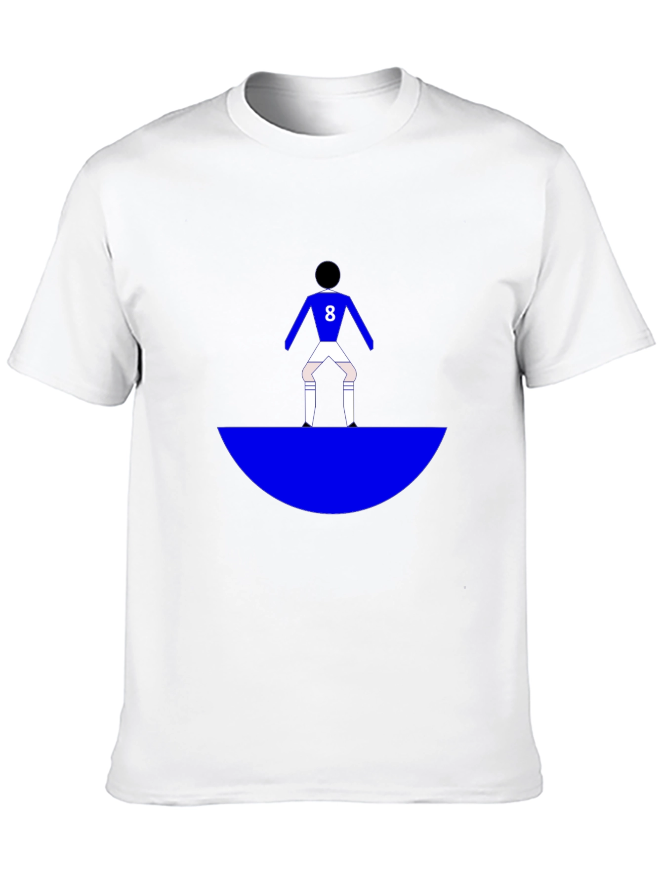 Soccer Player Graphic Tee - Black Cotton Blend T-Shirt