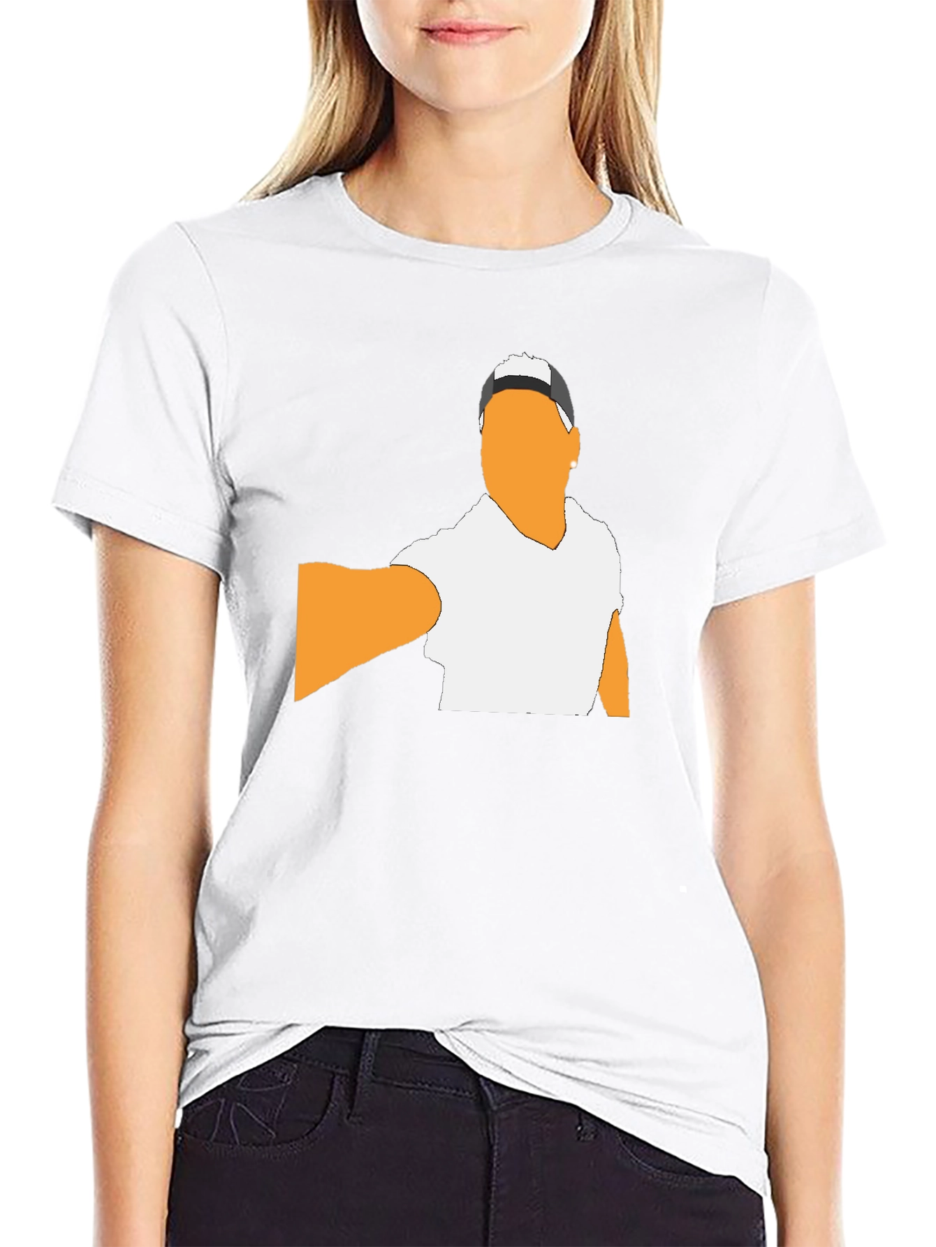 Modern Graphic Tee - Abstract Man Portrait