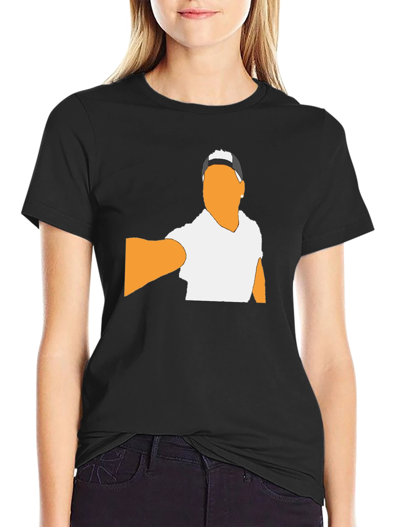 Modern Graphic Tee - Abstract Man Portrait
