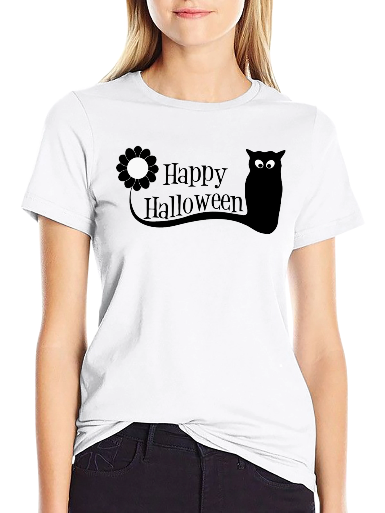 Happy Halloween Owl T-Shirt - Black