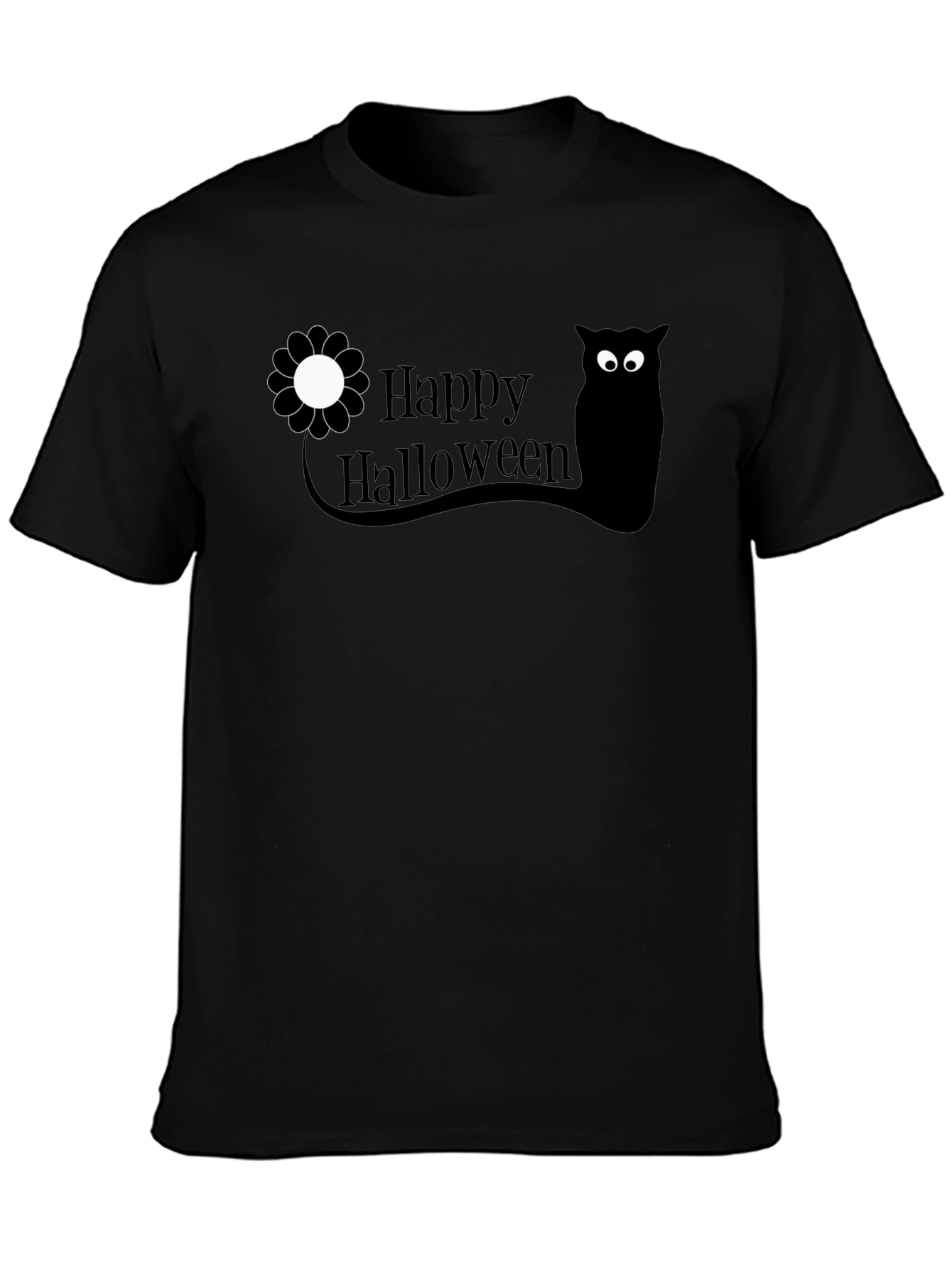 Happy Halloween Owl T-Shirt - Black