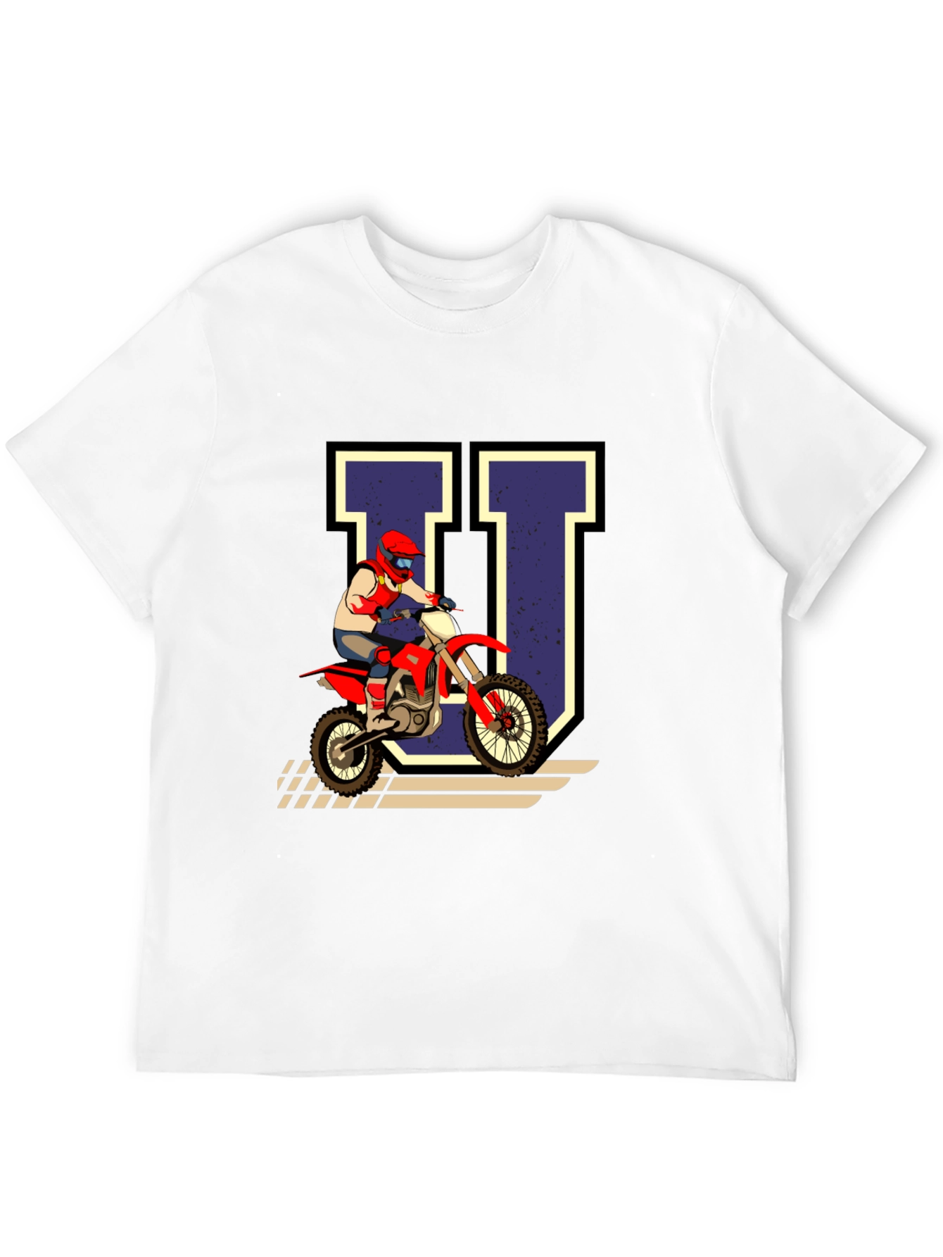 Motocross Rider U Graphic Tee - Black