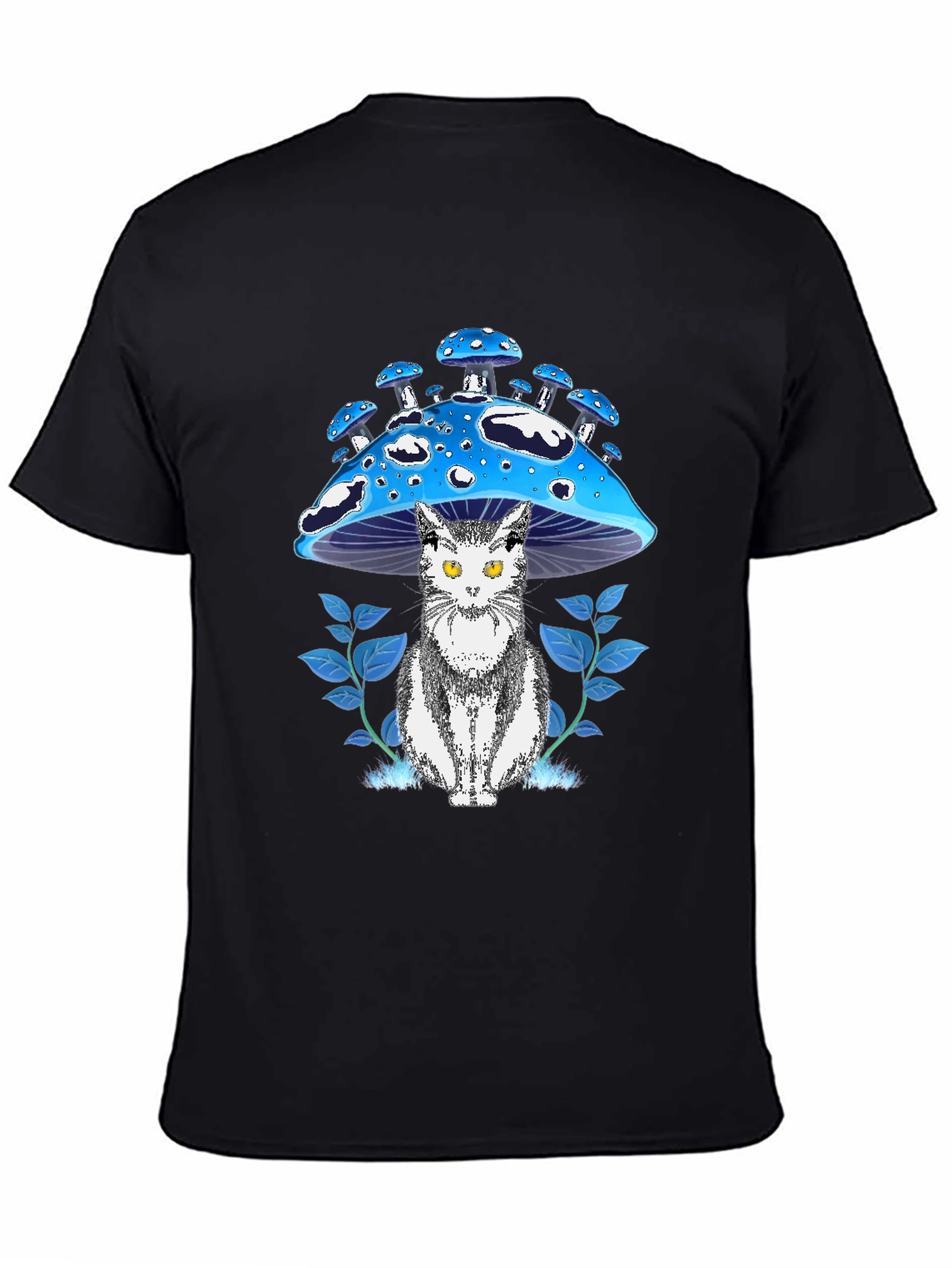 Mushroom Cat Graphic Tee - Unique Design