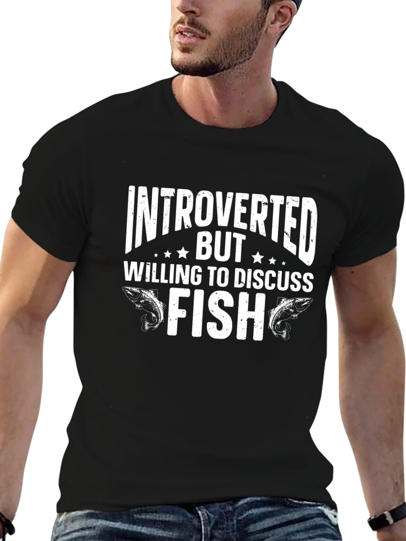 Introverted But Willing To Discuss Fish Graphic T-Shirt