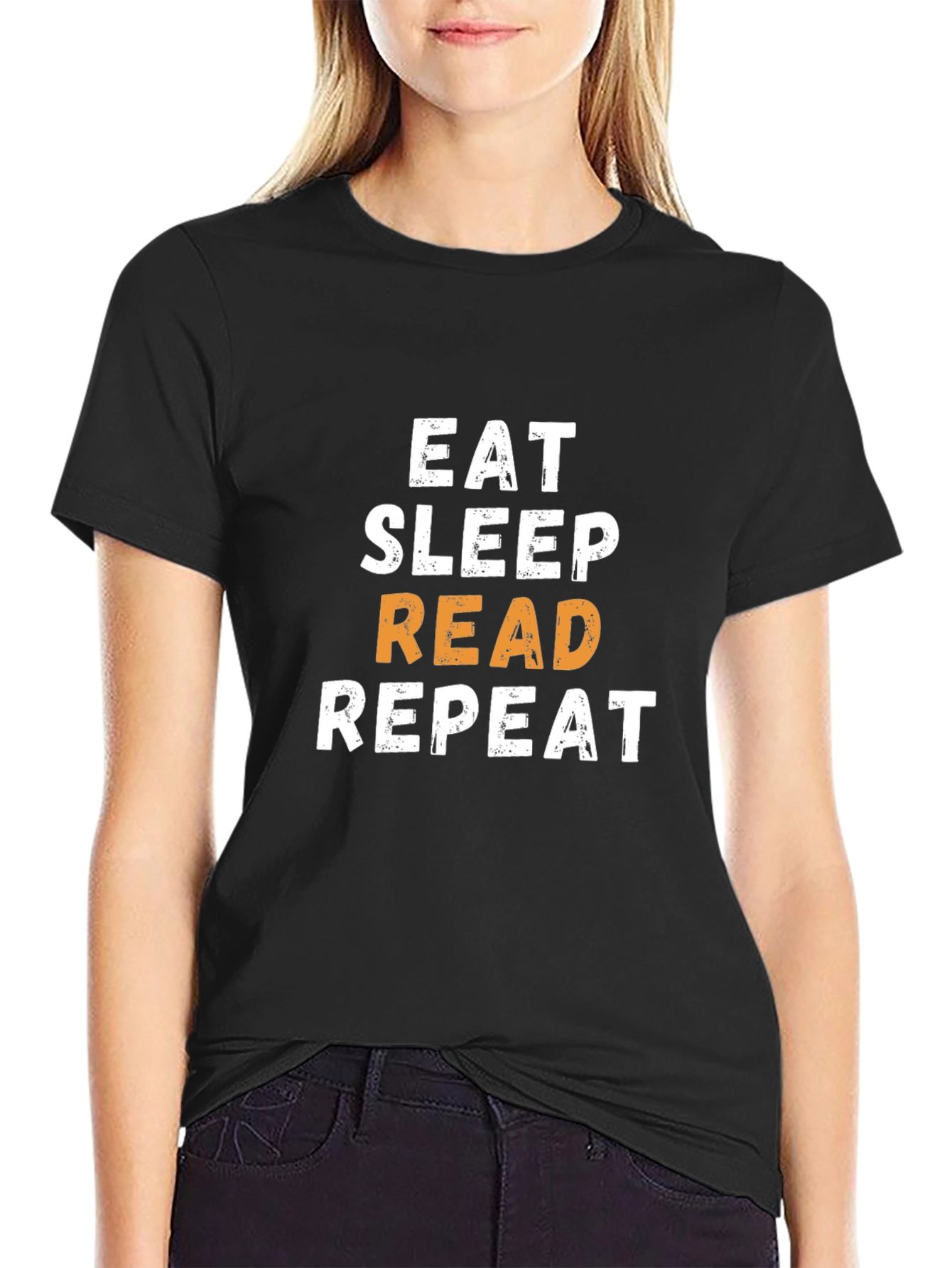 Eat Sleep Read Repeat T-Shirt - Book Lovers Tee
