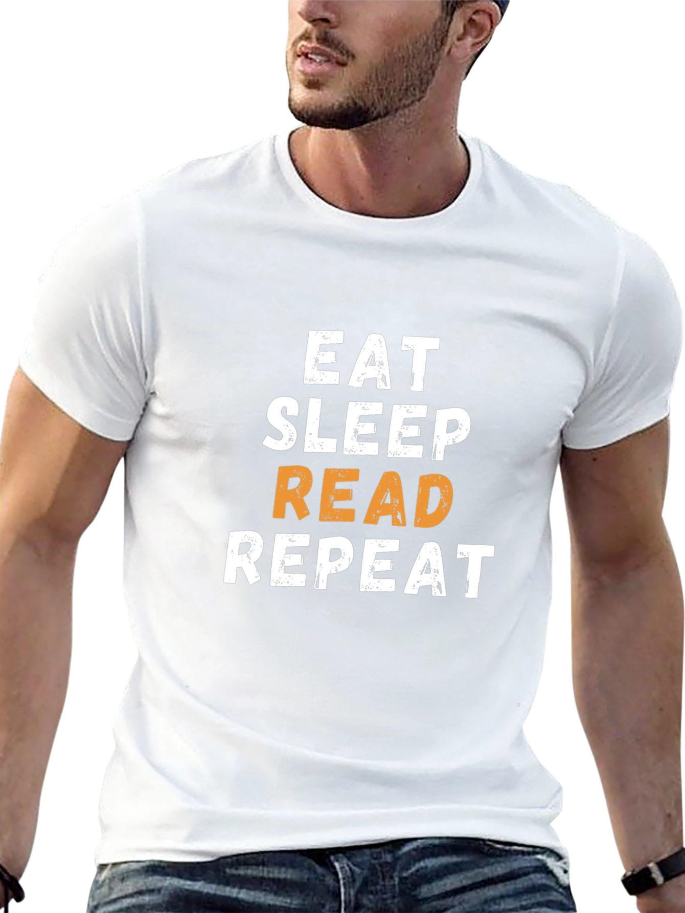 Eat Sleep Read Repeat T-Shirt - Book Lovers Tee