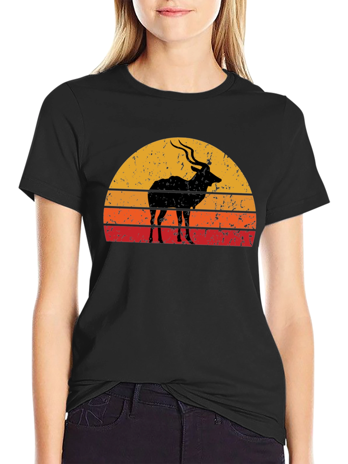 Retro Wildlife Sunset Graphic Tee
