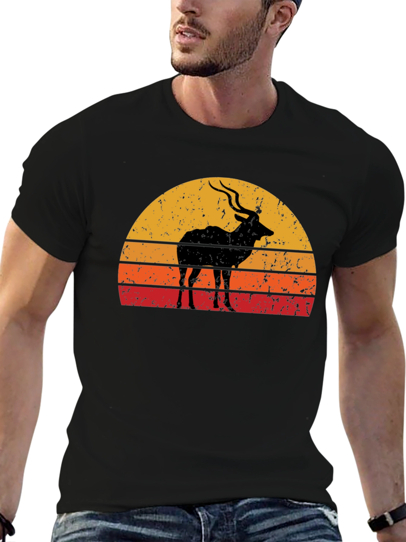 Retro Wildlife Sunset Graphic Tee