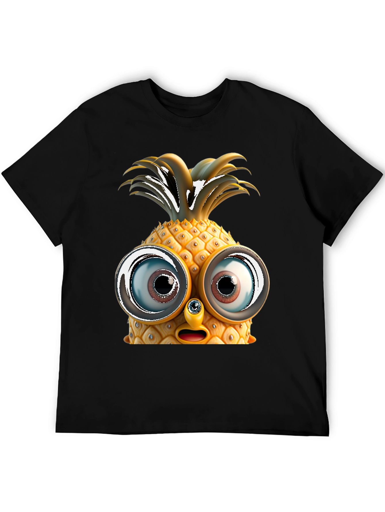 Pineapple Face Graphic Tee - Funny Fruit T-Shirt