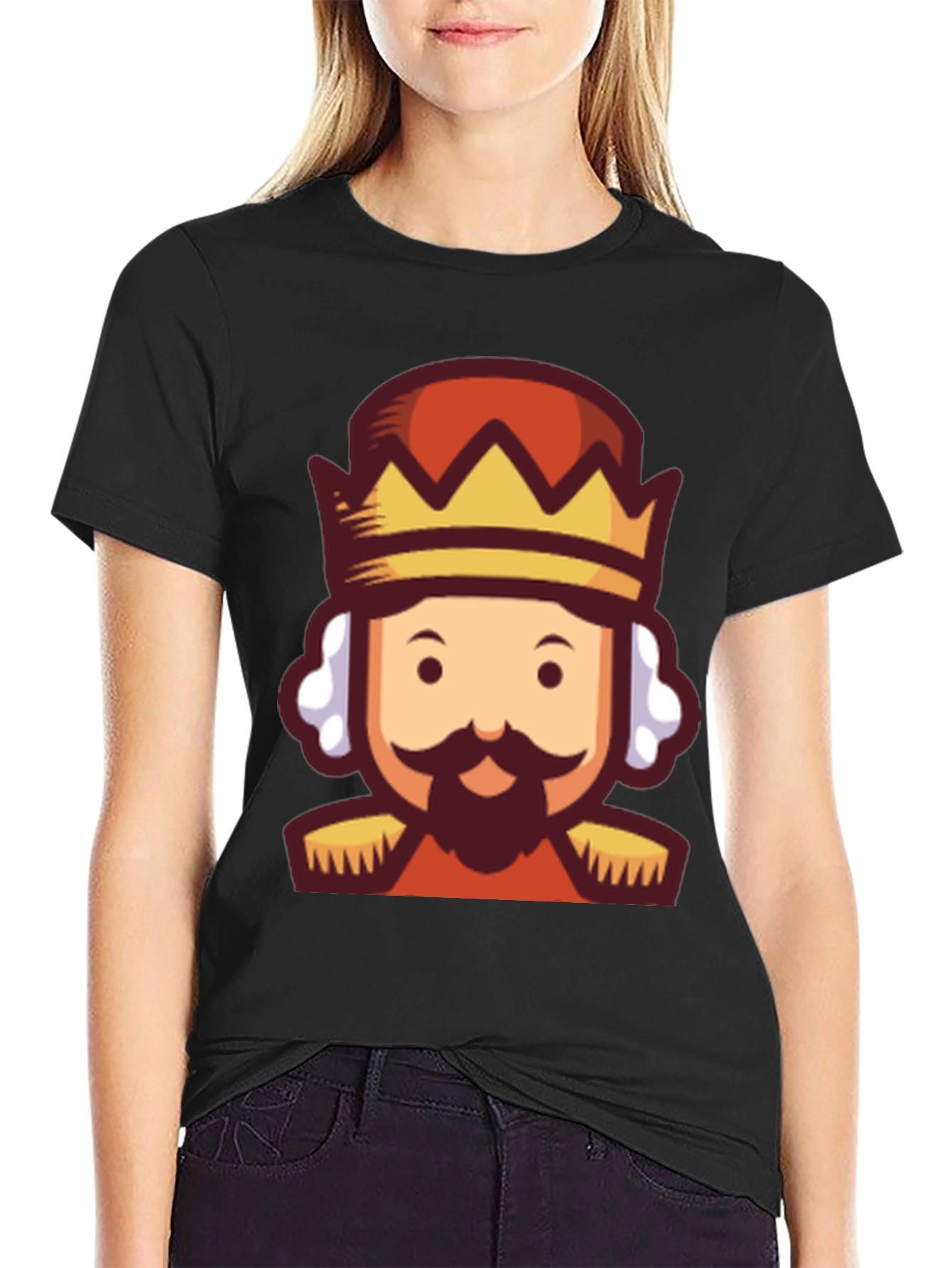 King Cartoon Graphic Tee - Black