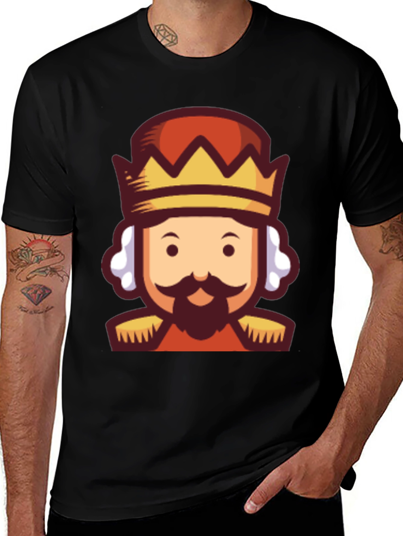 King Cartoon Graphic Tee - Black