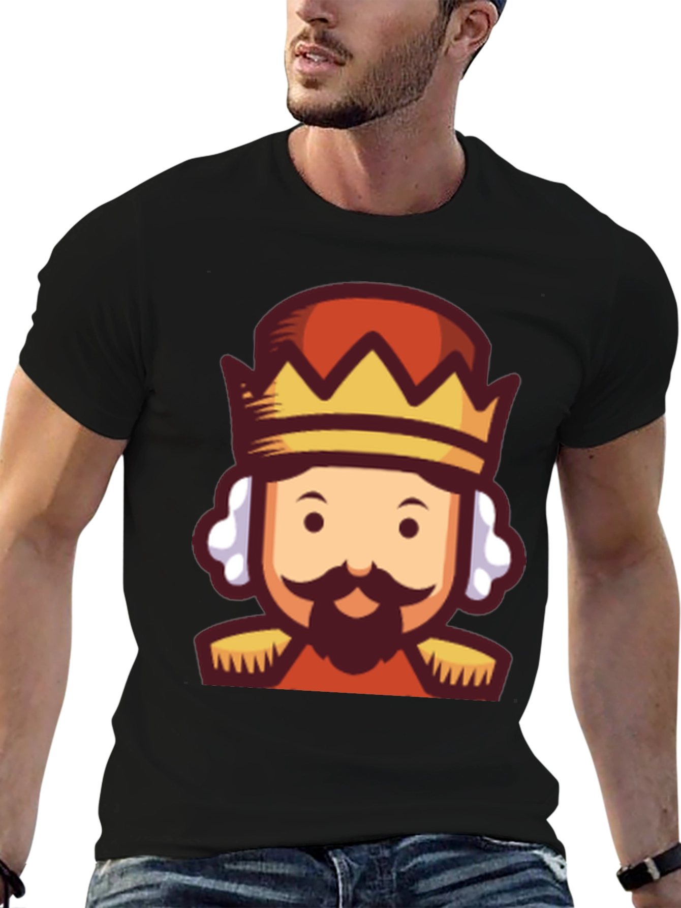 King Cartoon Graphic Tee - Black