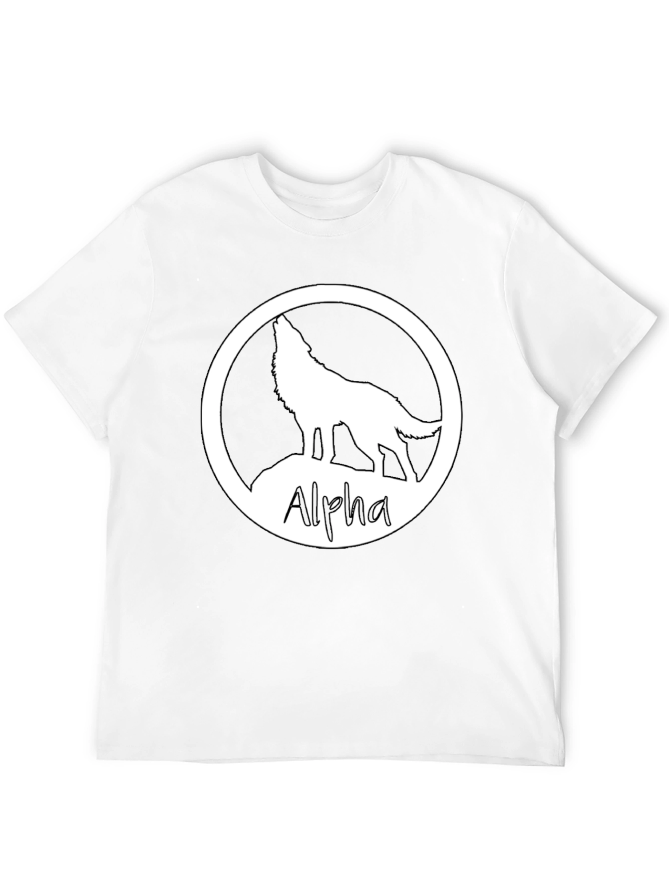 Alpha Wolf Graphic Tee - Black