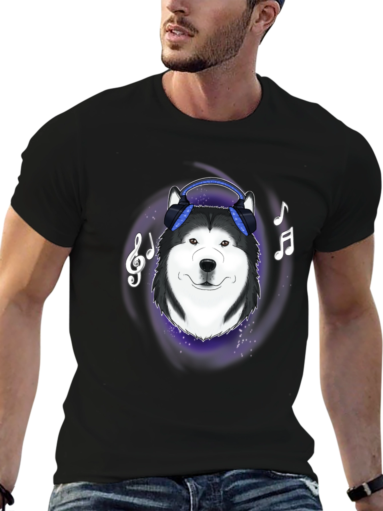 Cool Dog Headphone Graphic Tee