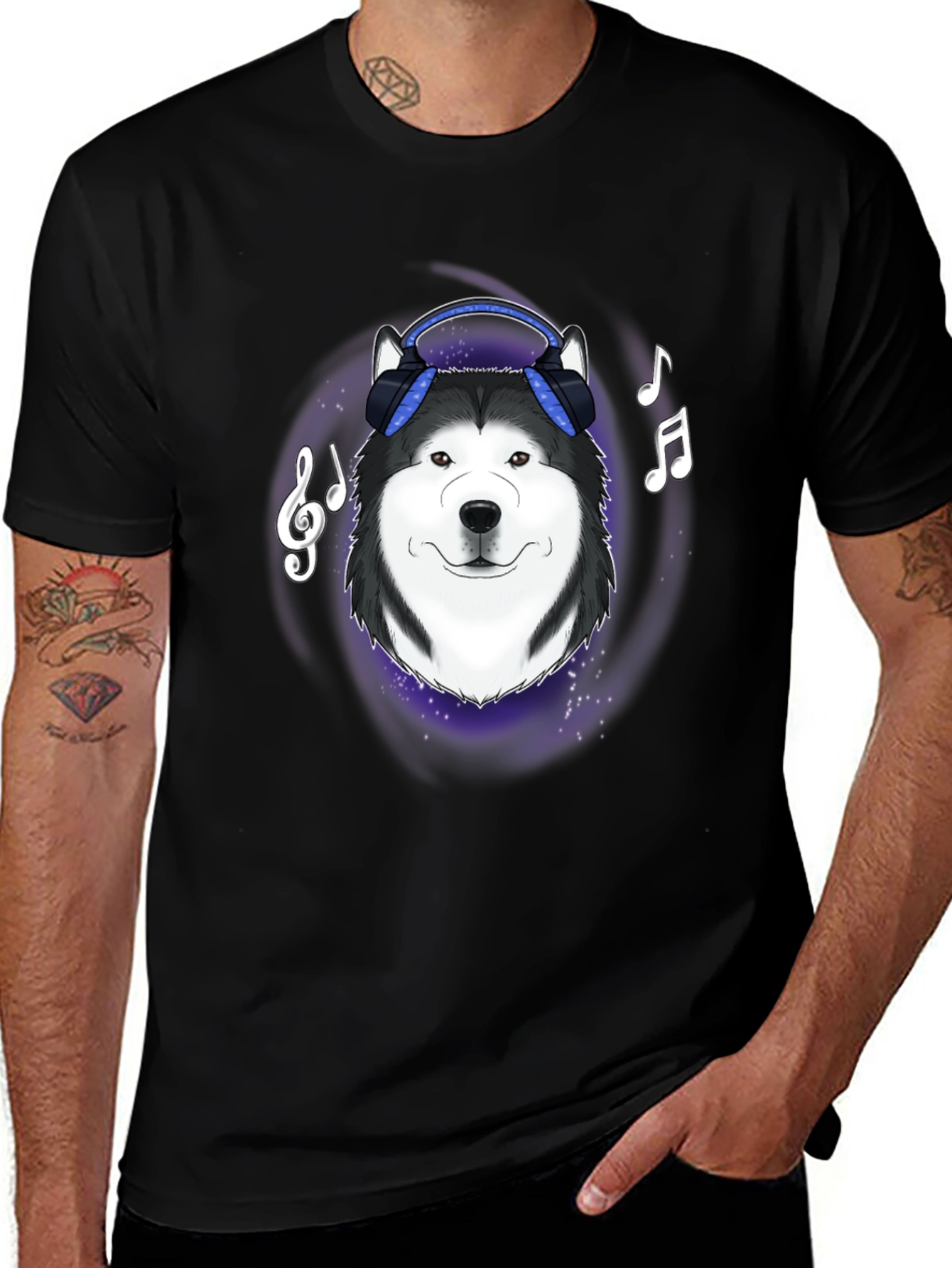 Cool Dog Headphone Graphic Tee