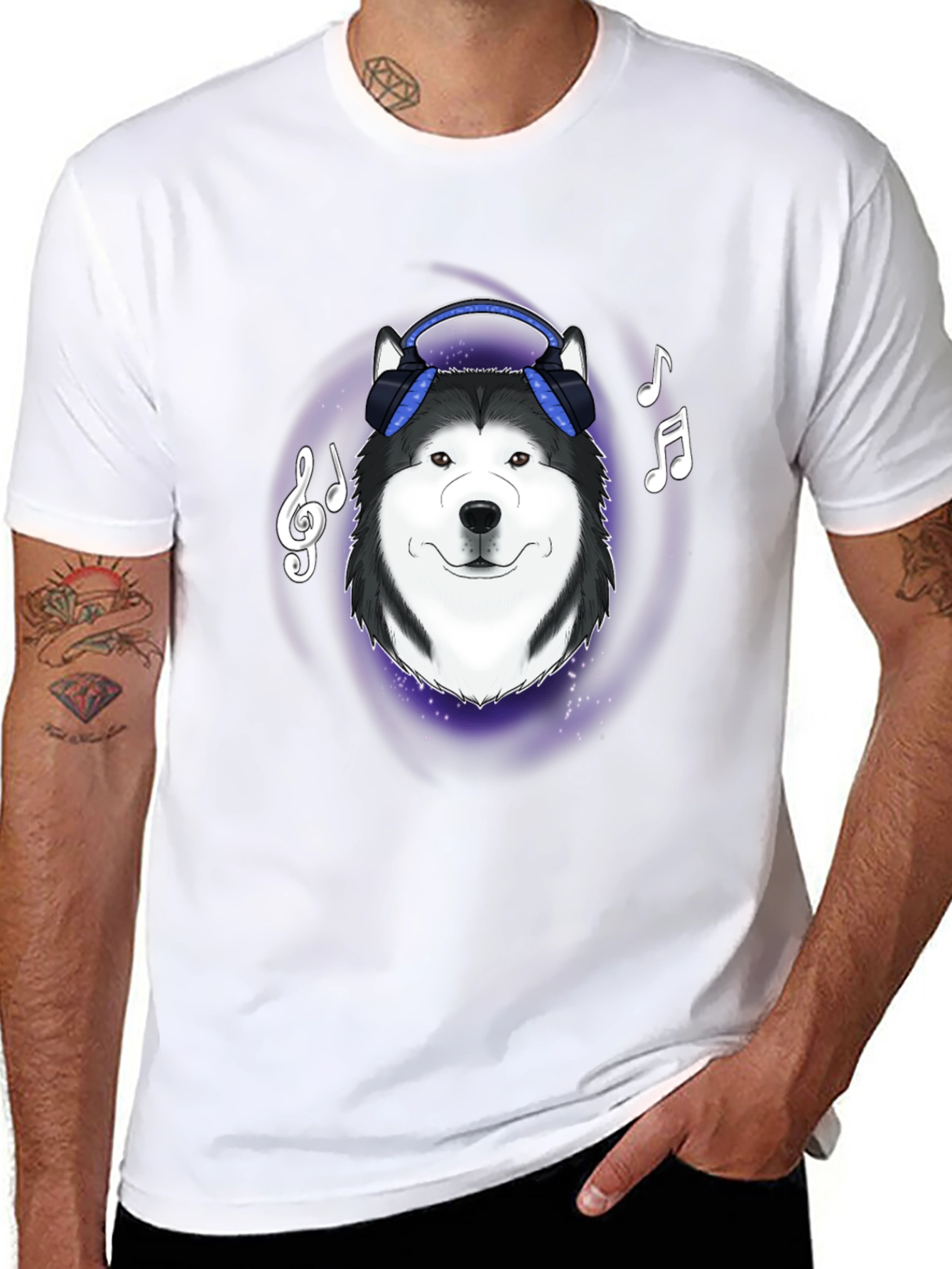 Cool Dog Headphone Graphic Tee