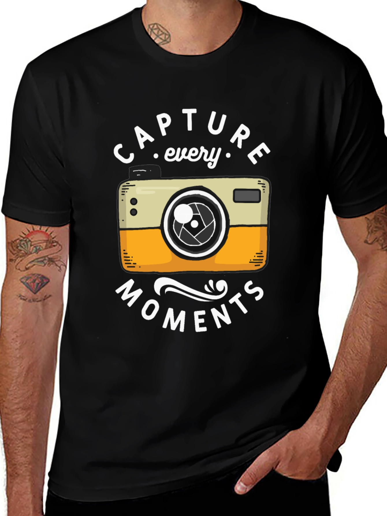 Capture Every Moment T-Shirt - Black