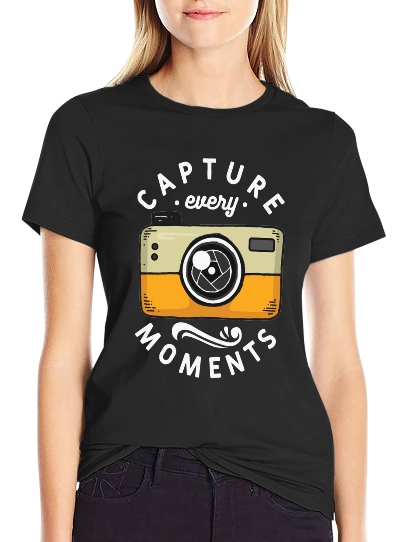 Capture Every Moment T-Shirt - Black