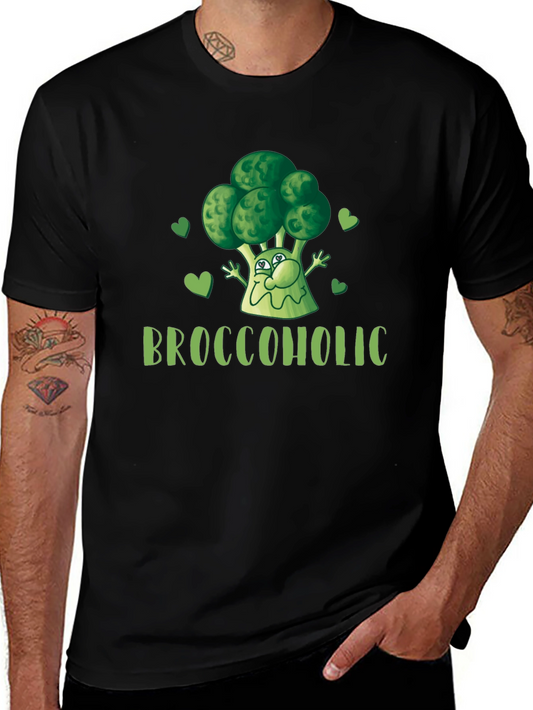Broccoholic Funny Broccoli Lover Black T-Shirt