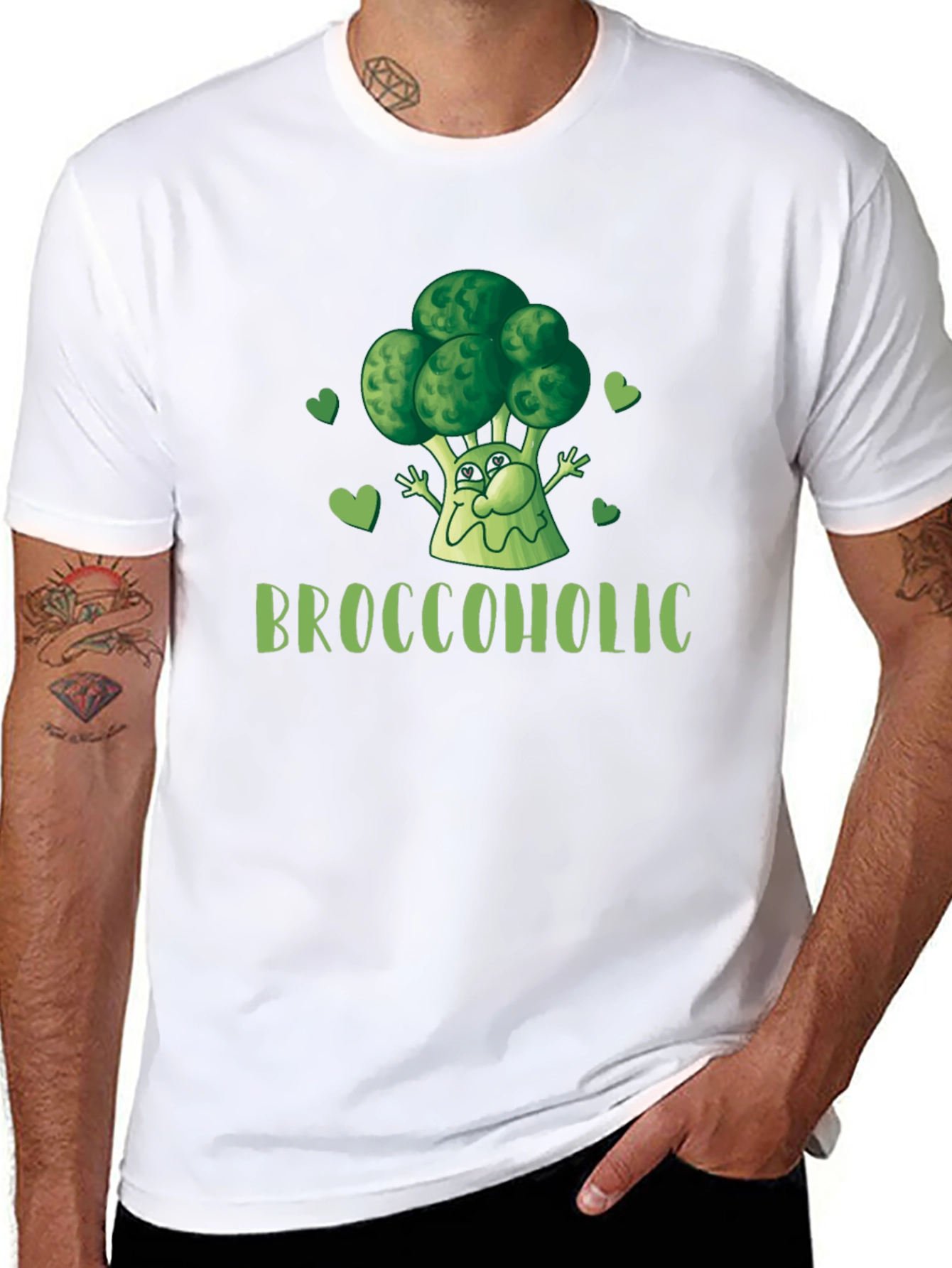 Broccoholic Funny Broccoli Lover Black T-Shirt