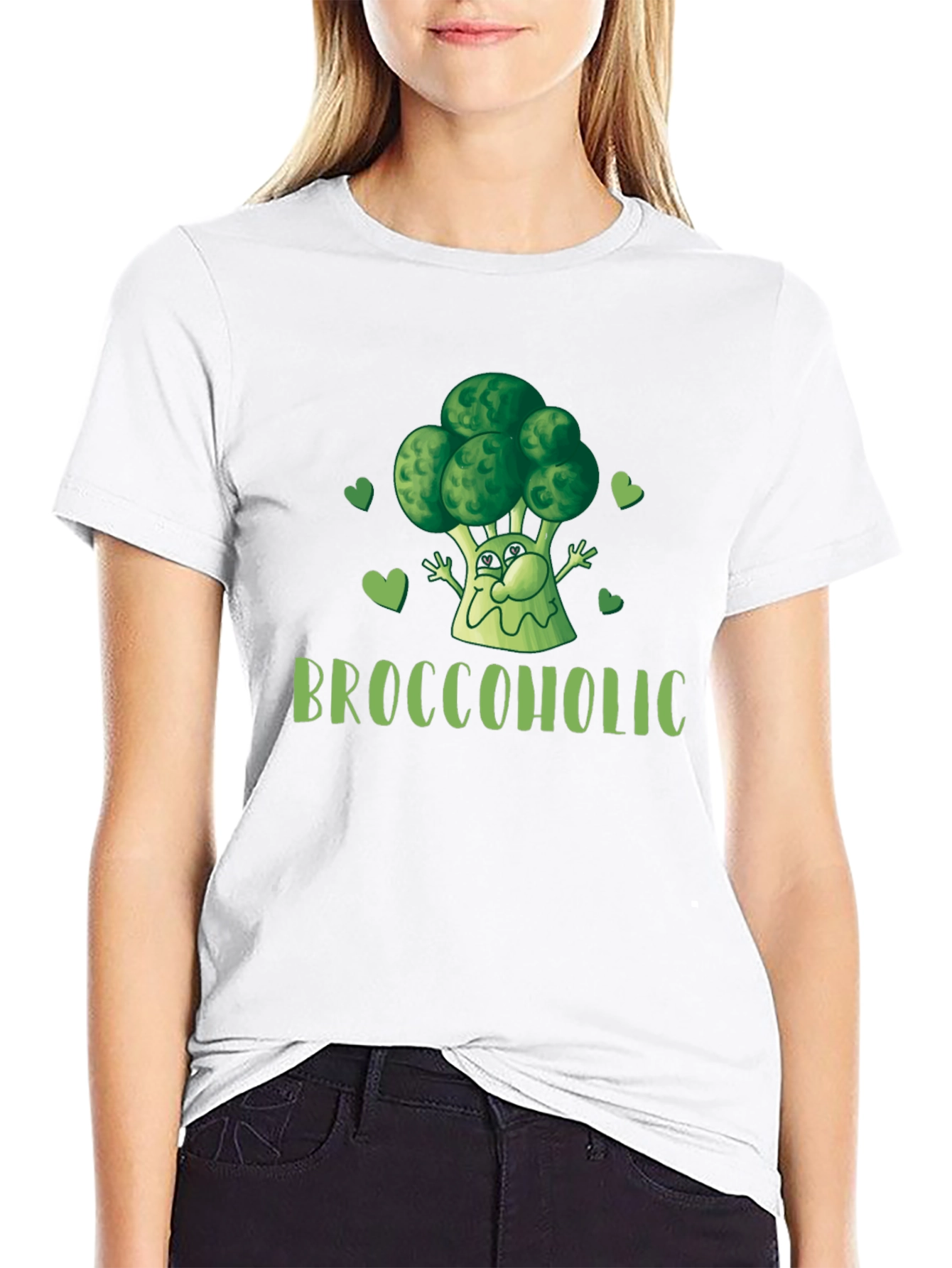 Broccoholic Funny Broccoli Lover Black T-Shirt