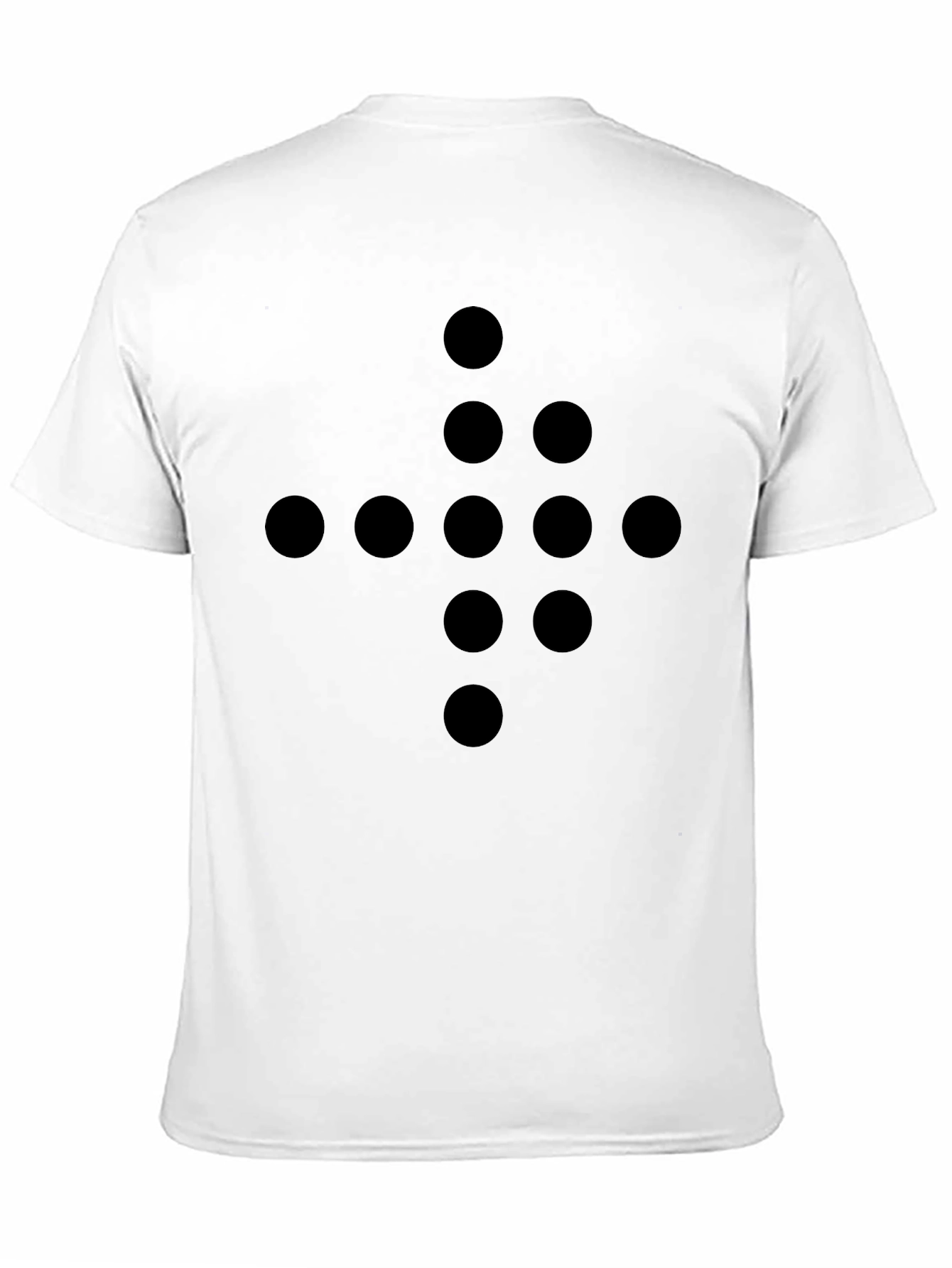 Mens Black Dot Cross Graphic Tee - Casual Style
