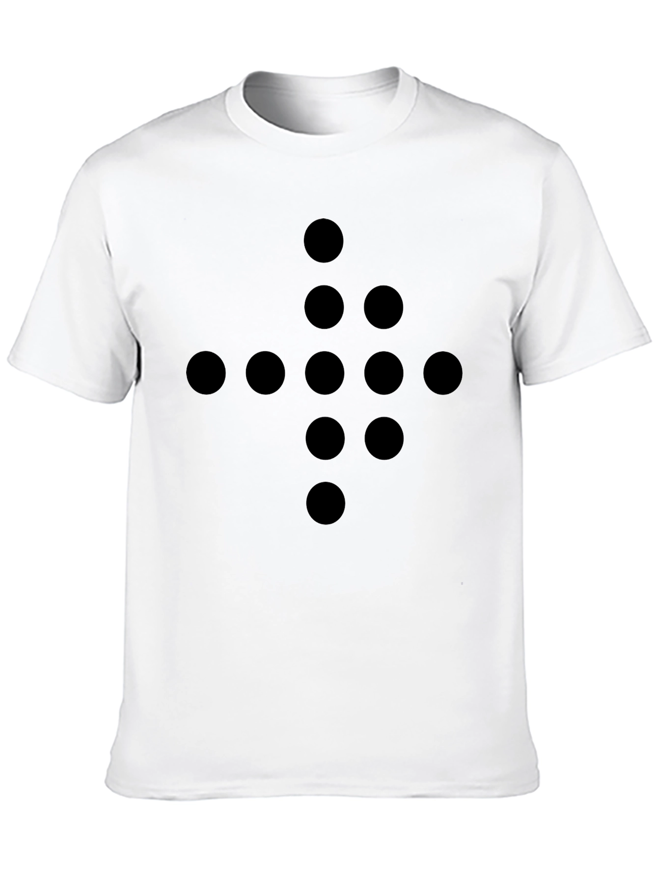 Mens Black Dot Cross Graphic Tee - Casual Style