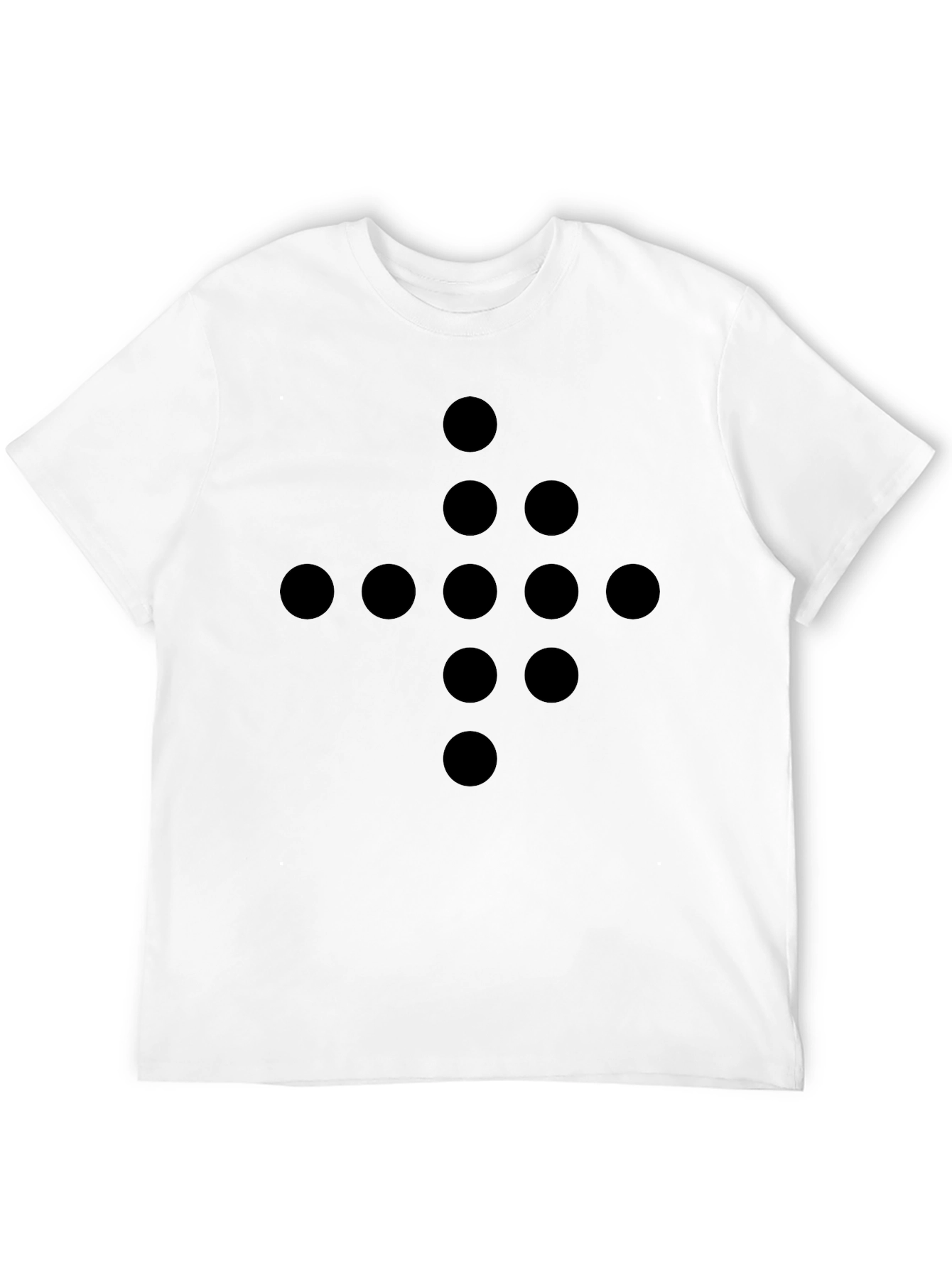 Mens Black Dot Cross Graphic Tee - Casual Style