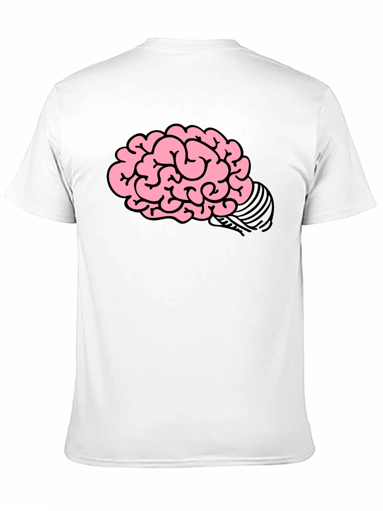 Brain Graphic Print Mens Black T-Shirt