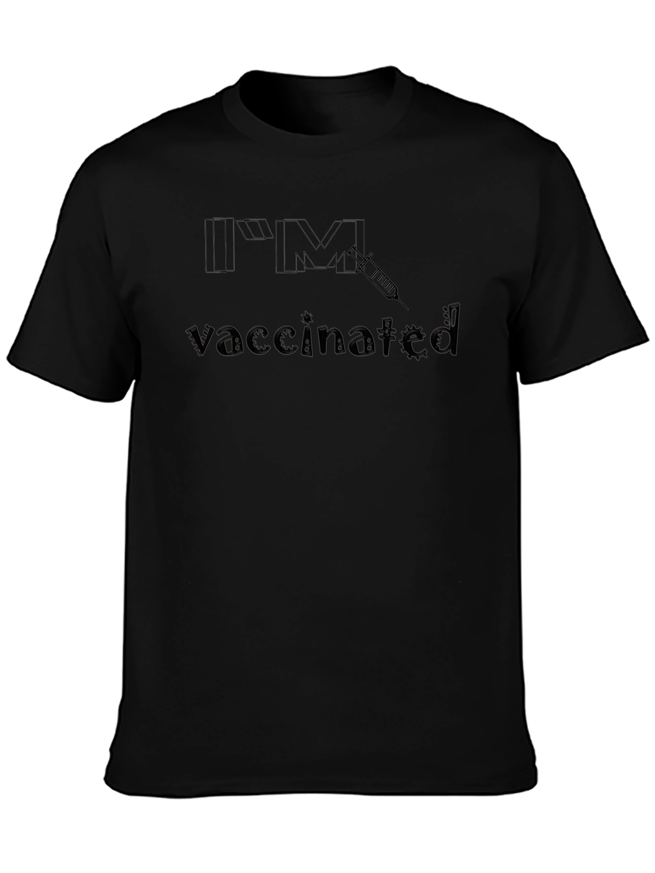 Im Vaccinated Black T-Shirt