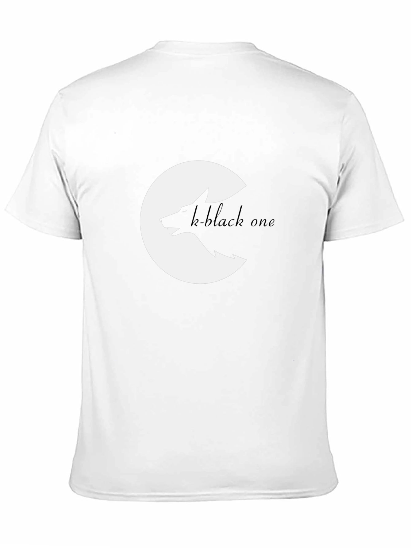 Black Wolf Graphic Tee - Crescent Moon Design