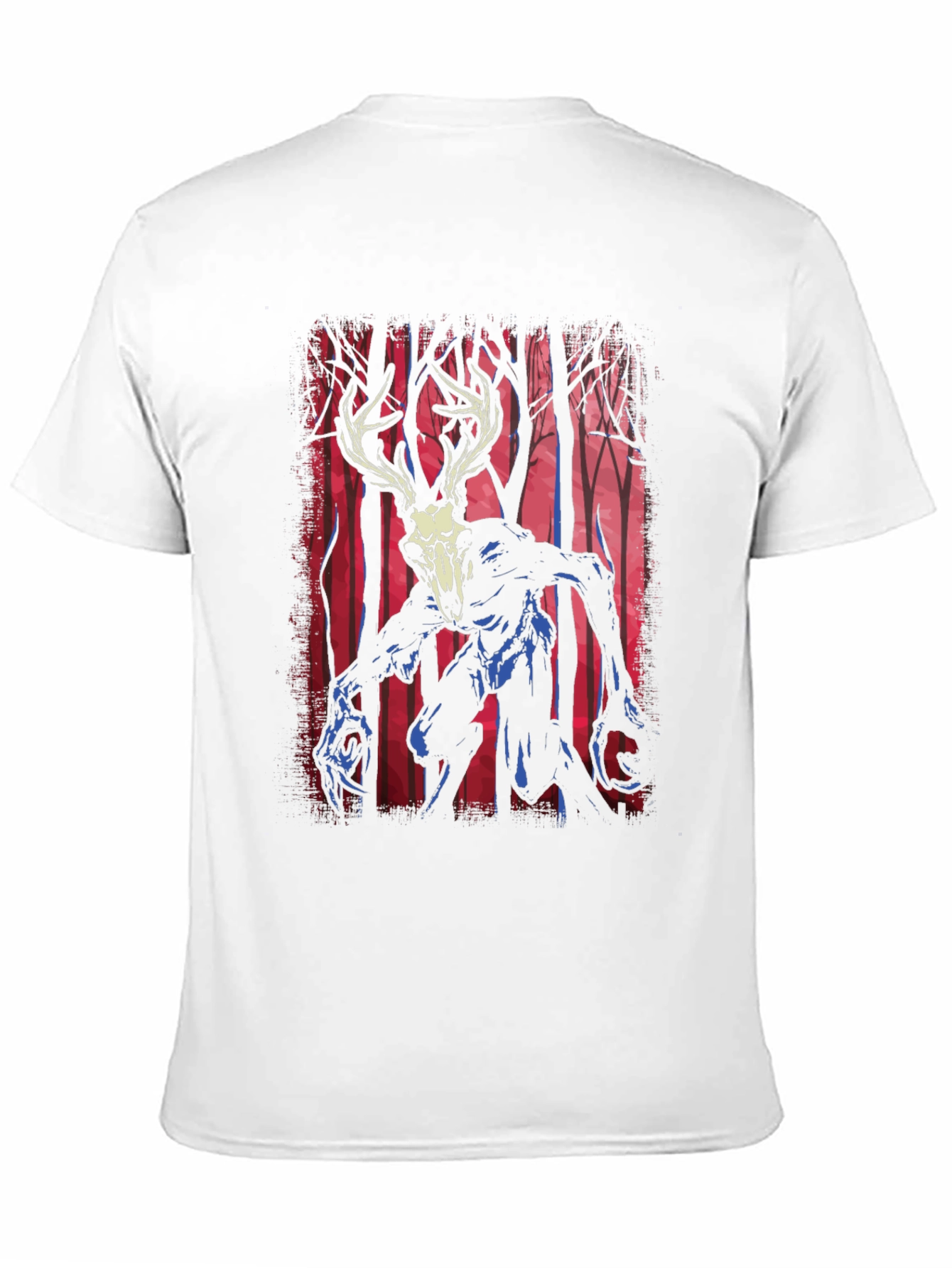 Deer Skull Monster Graphic Tee - Black