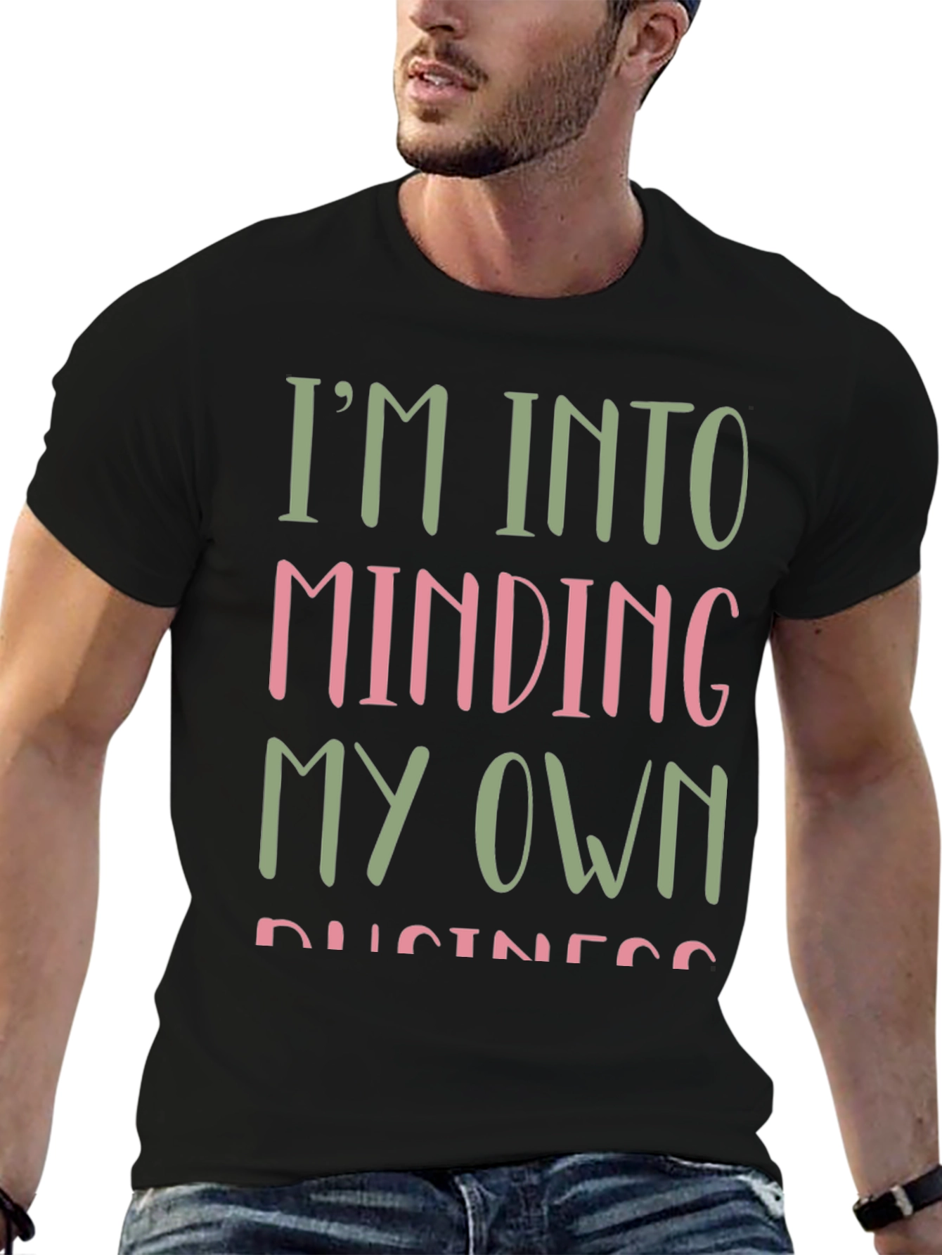 Mind Your Own Business Graphic Tee - Black