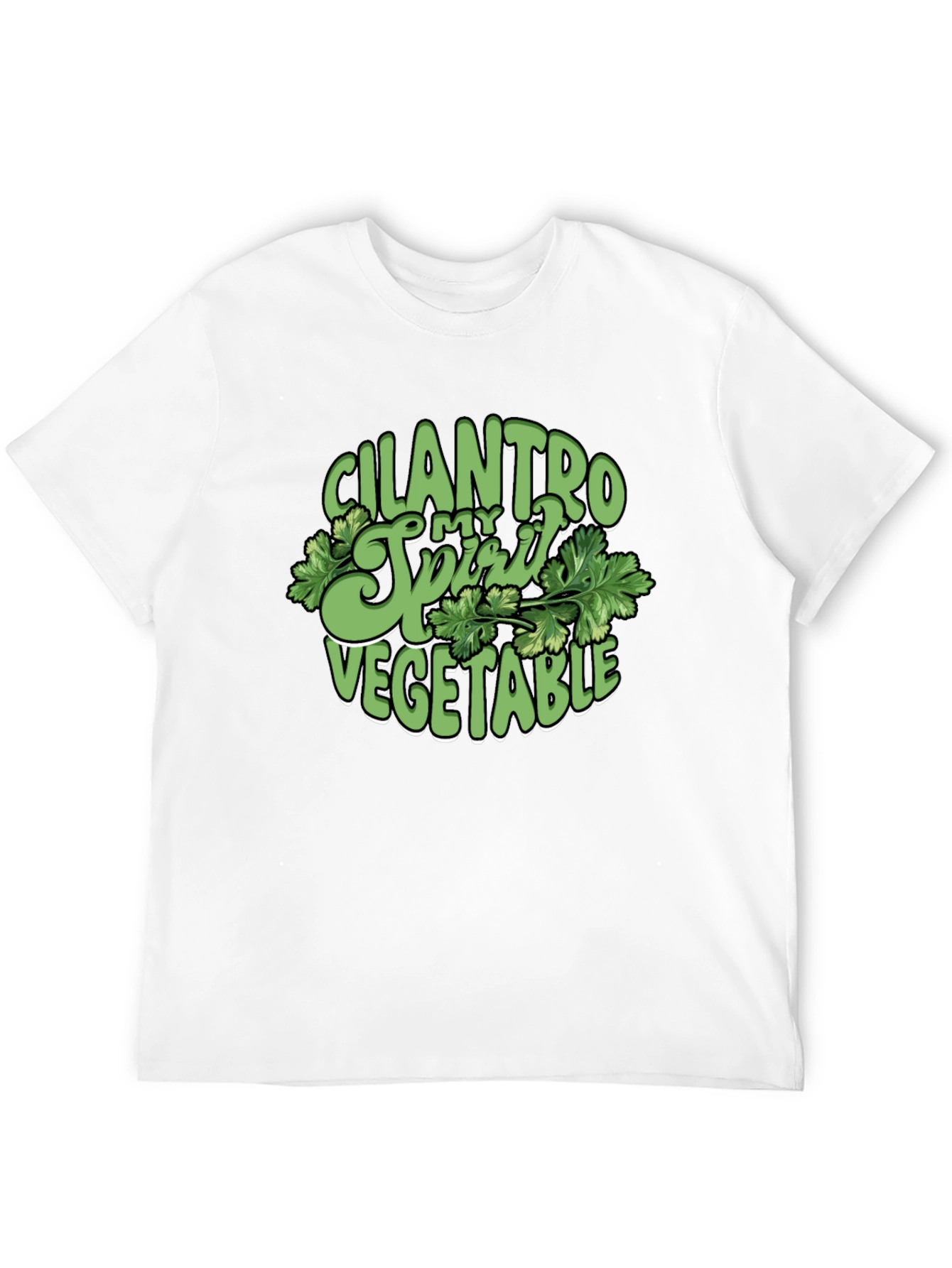 Cilantro Spirit Vegetable T-Shirt - Black