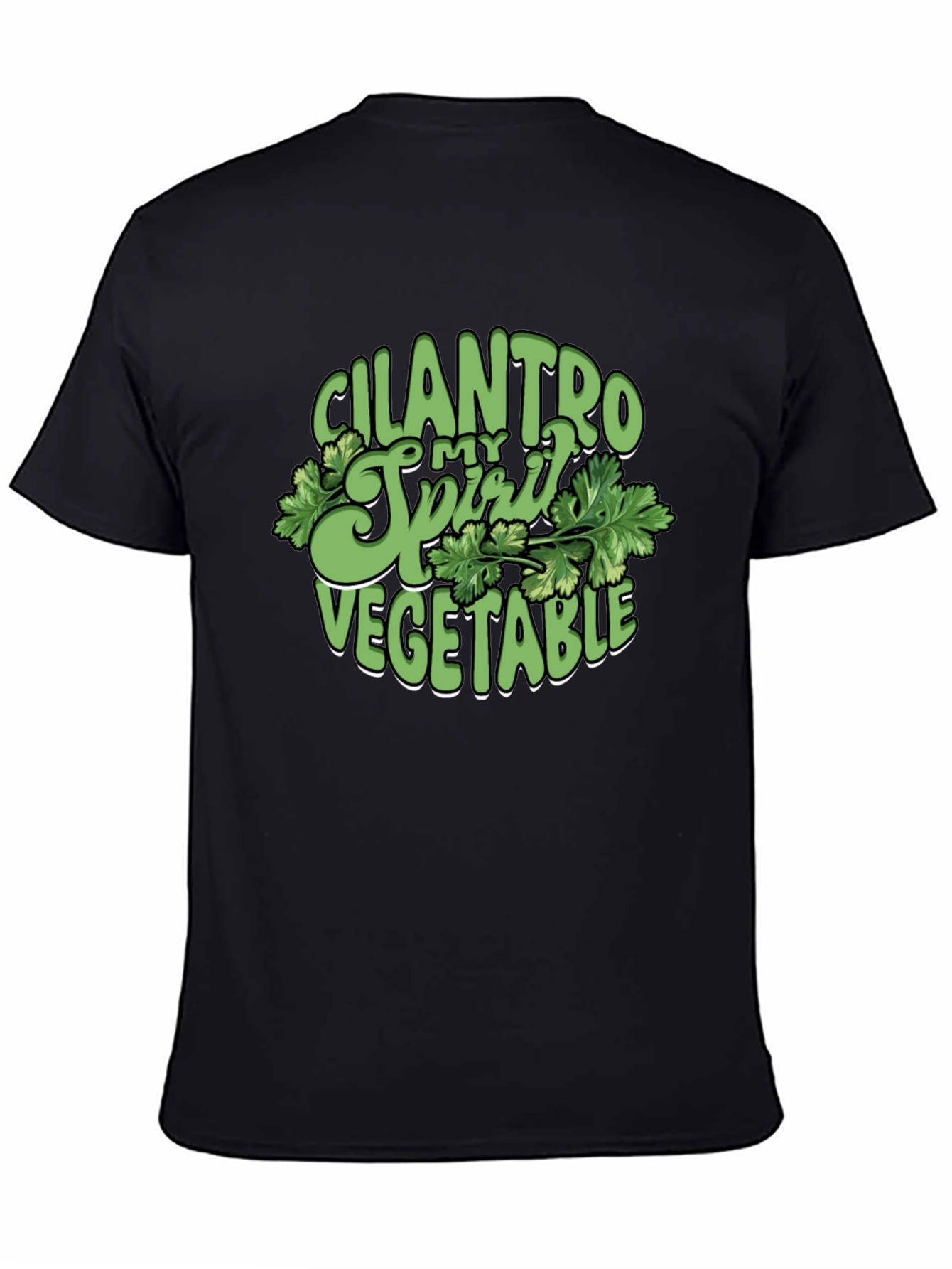 Cilantro Spirit Vegetable T-Shirt - Black