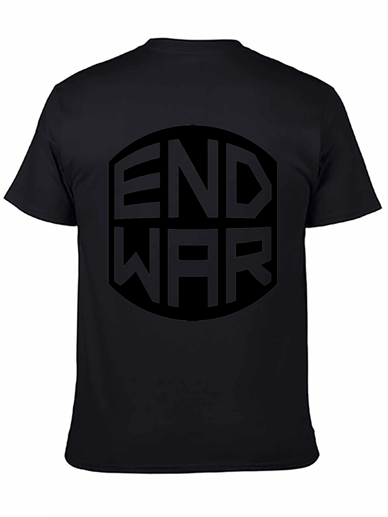 End War Graphic Print Black T-Shirt
