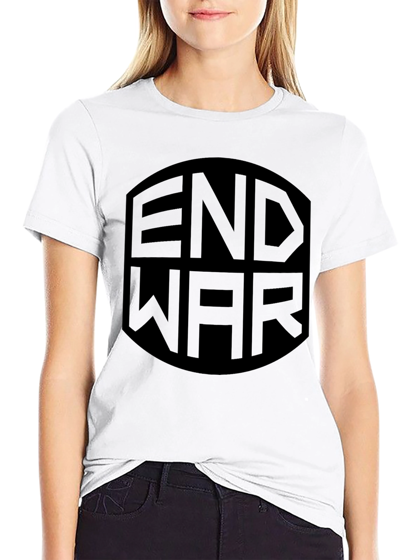 End War Graphic Print Black T-Shirt