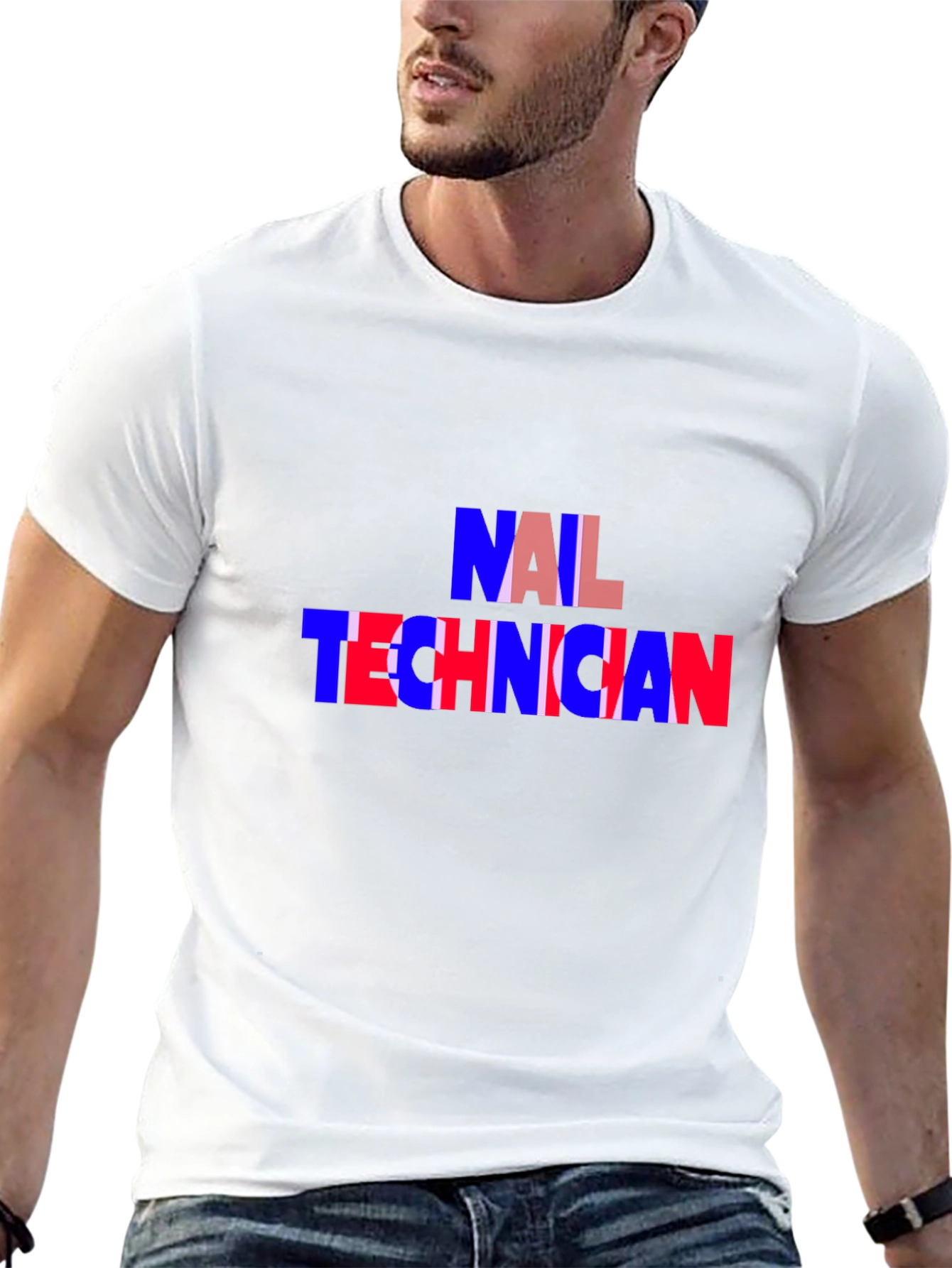 Nail Technician T-Shirt - Black Crew Neck Tee
