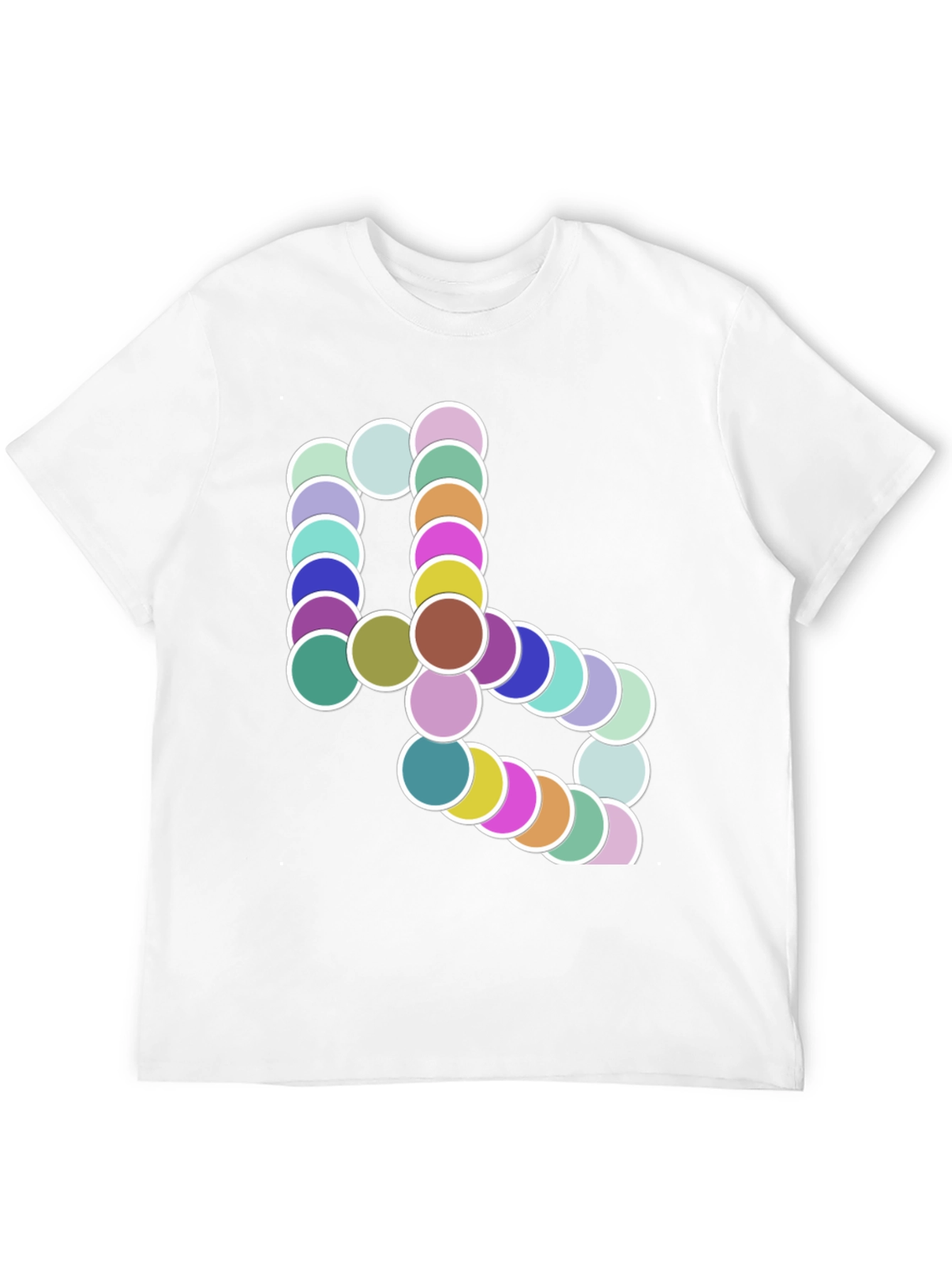 Abstract Circle Design Black T-Shirt